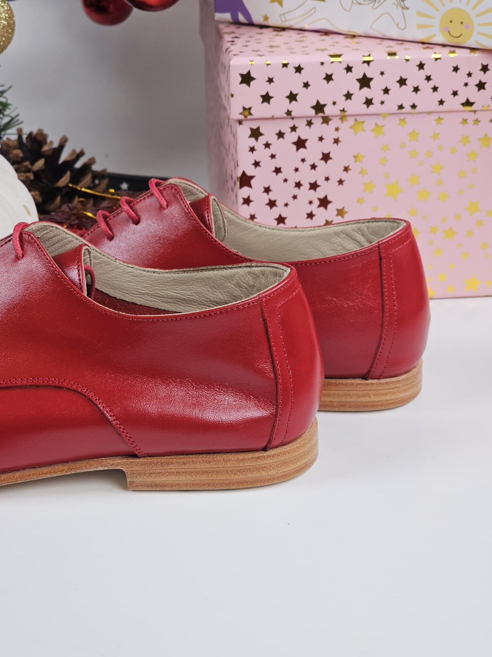 Frankie Soft Red Leather 1 cm heel