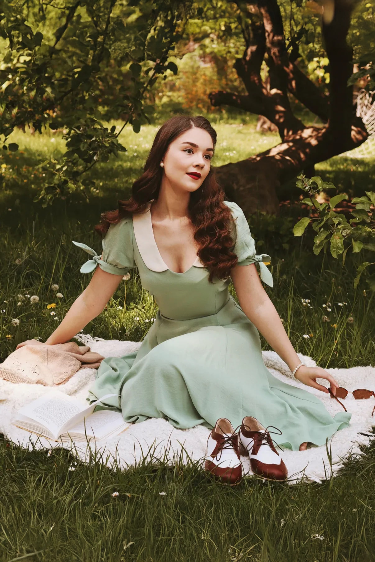 Women Oxfords Brown & White Leather 2 cm heel