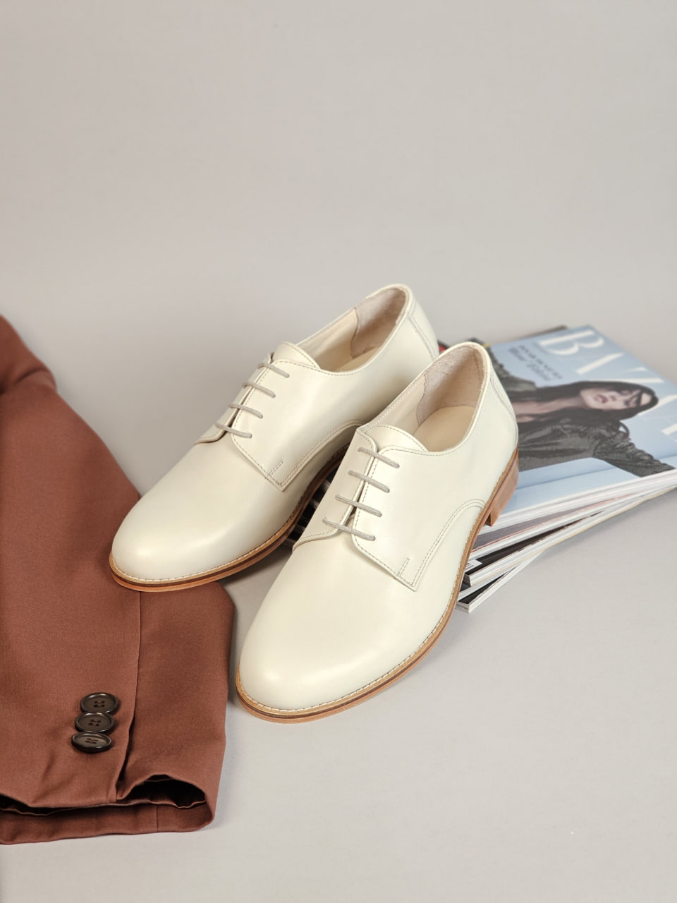 Frankie Classy Broken White Leather 2 cm heel