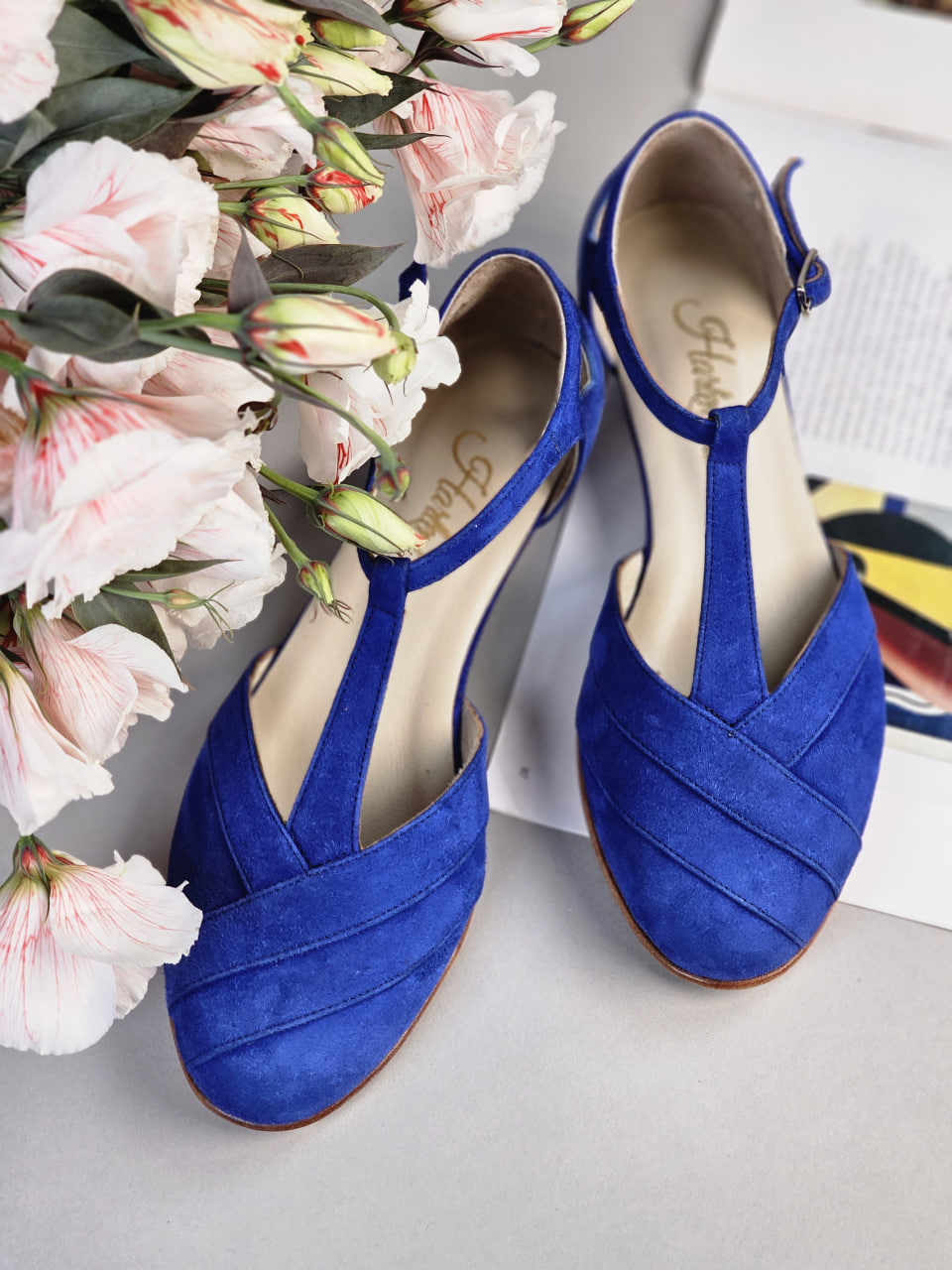 Sugar Blue Suede 4 cm heel