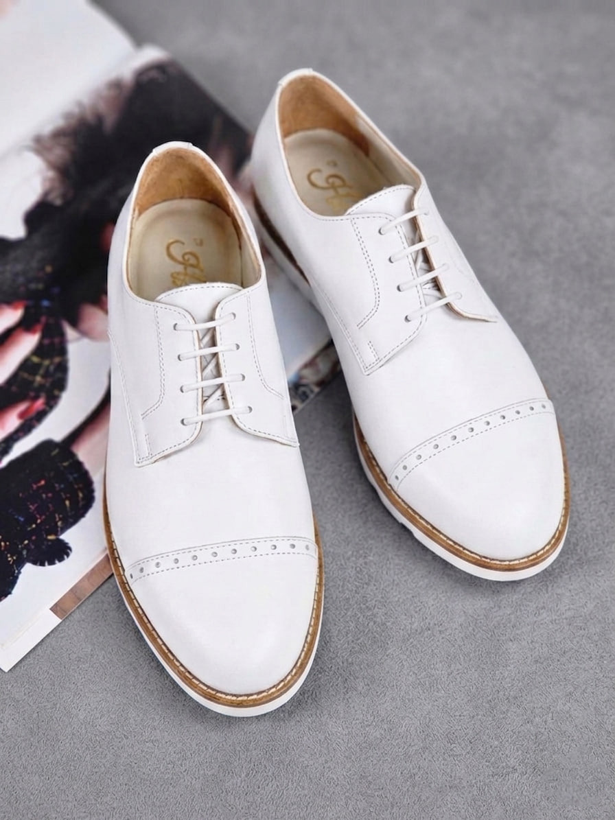 California White Leather with Eva Sole