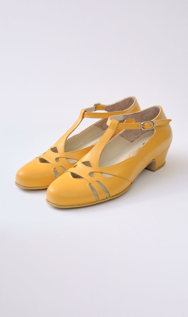 Spring Yellow Leather 4 cm heel