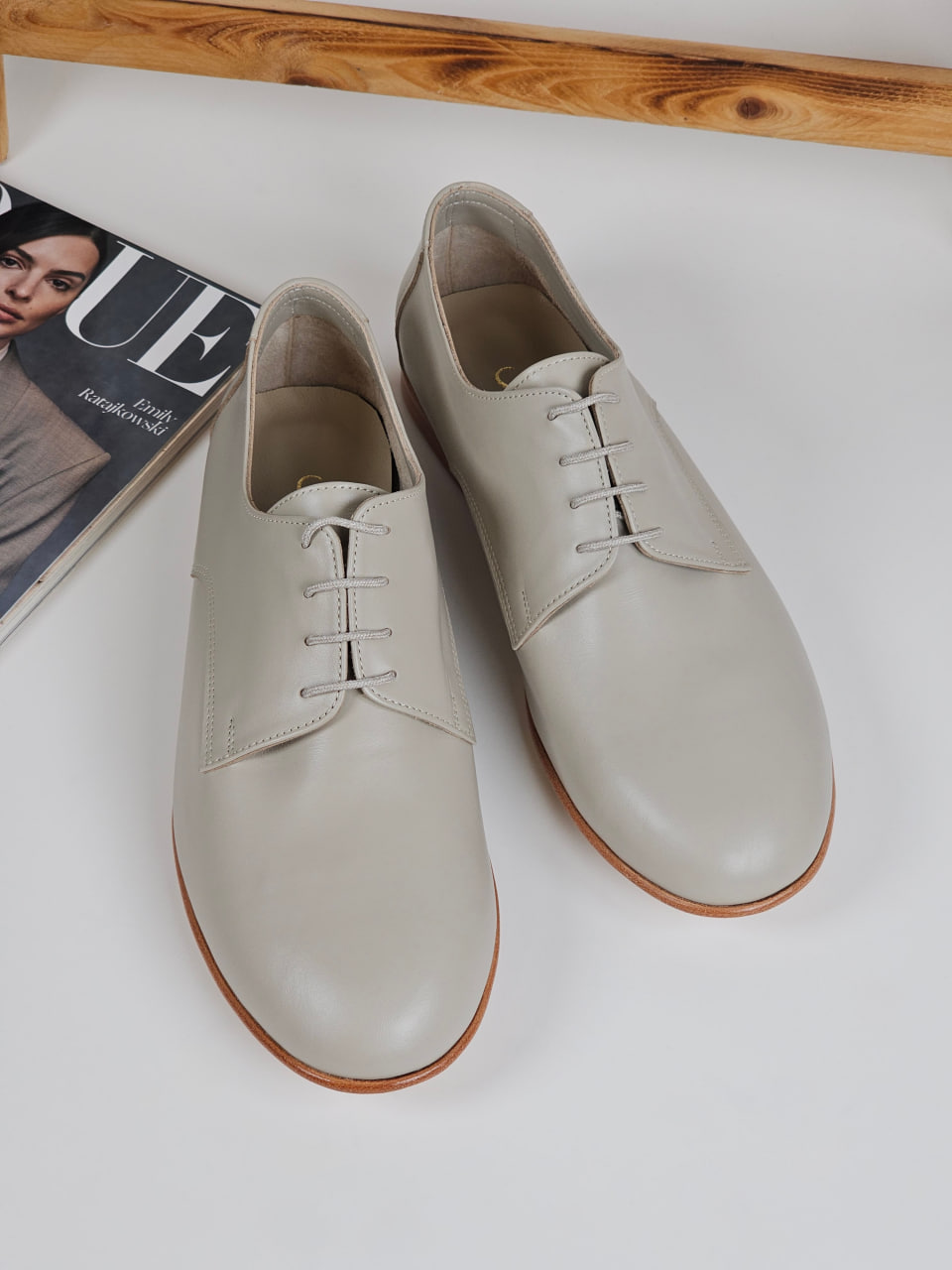 Frankie Soft Beige Leather 1 cm heel