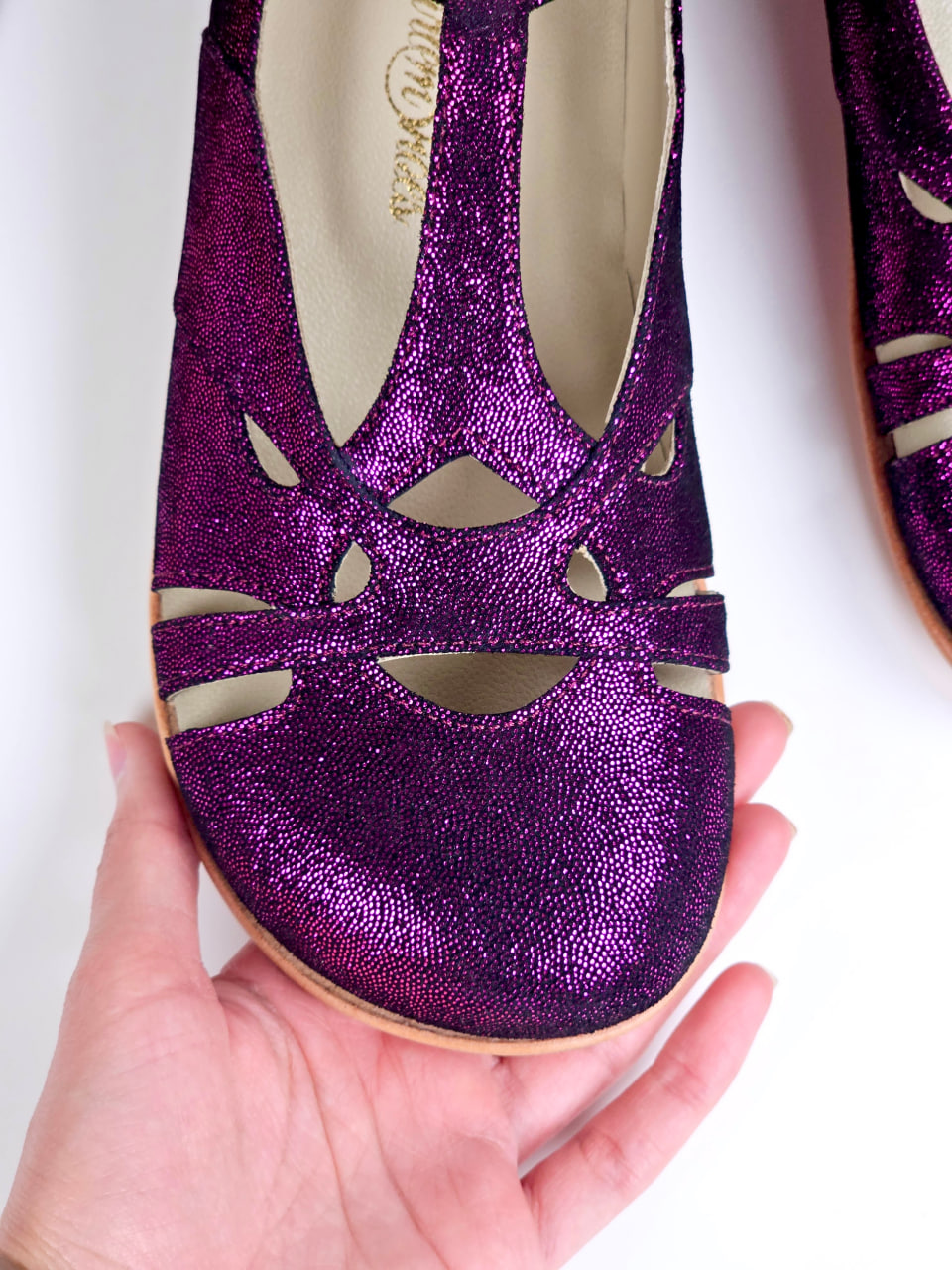 Barefoot Spring Violet Rain Suede 2 cm heel
