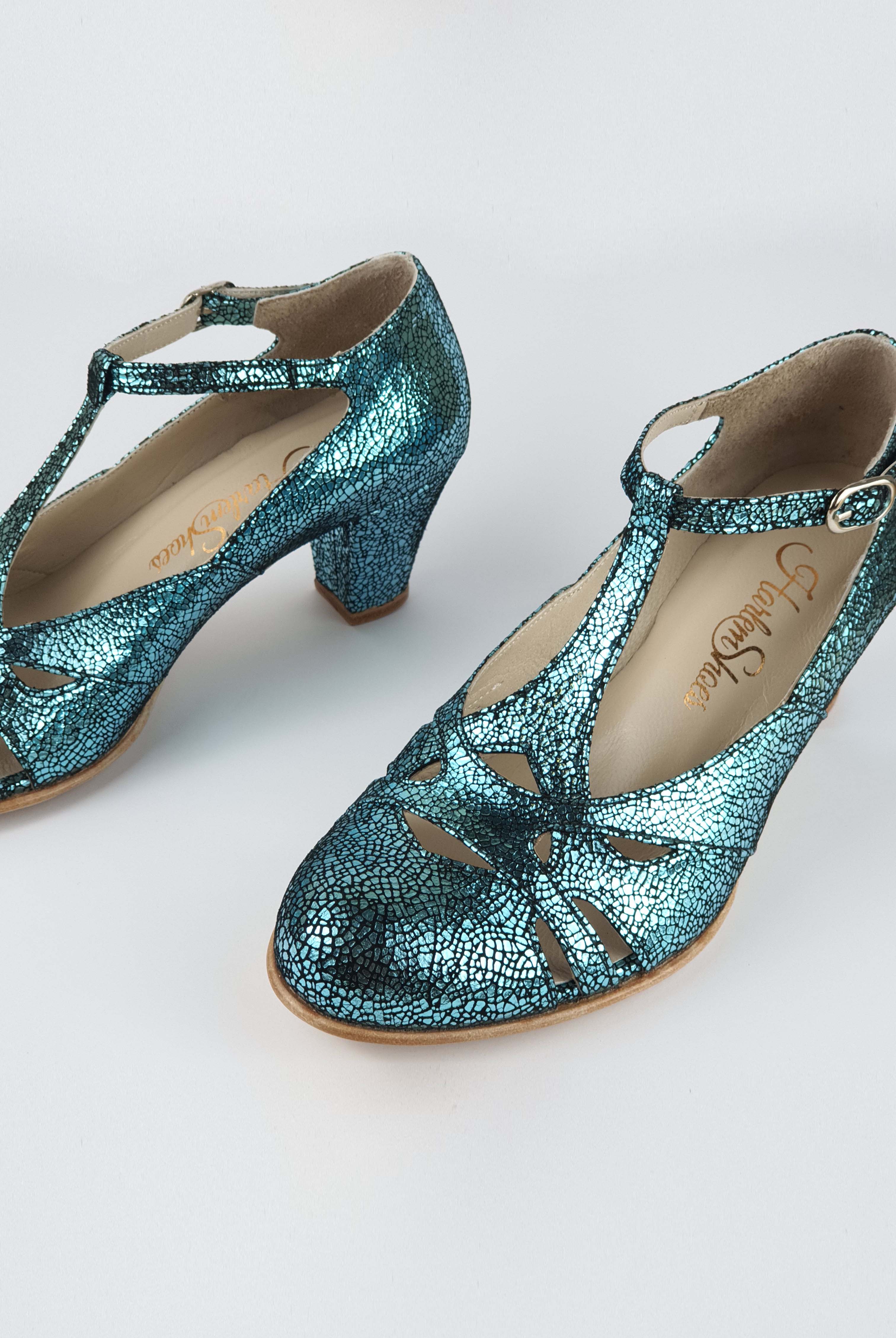 Spring Blue Stone Suede 6 cm balboa heel
