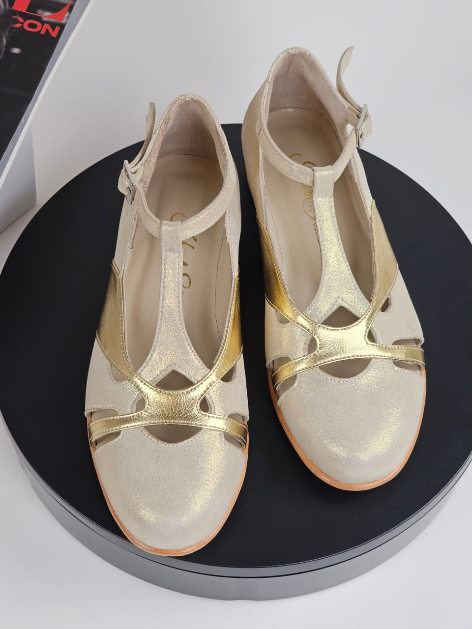 Spring Golden Suede & Gold Leather 2 cm heel