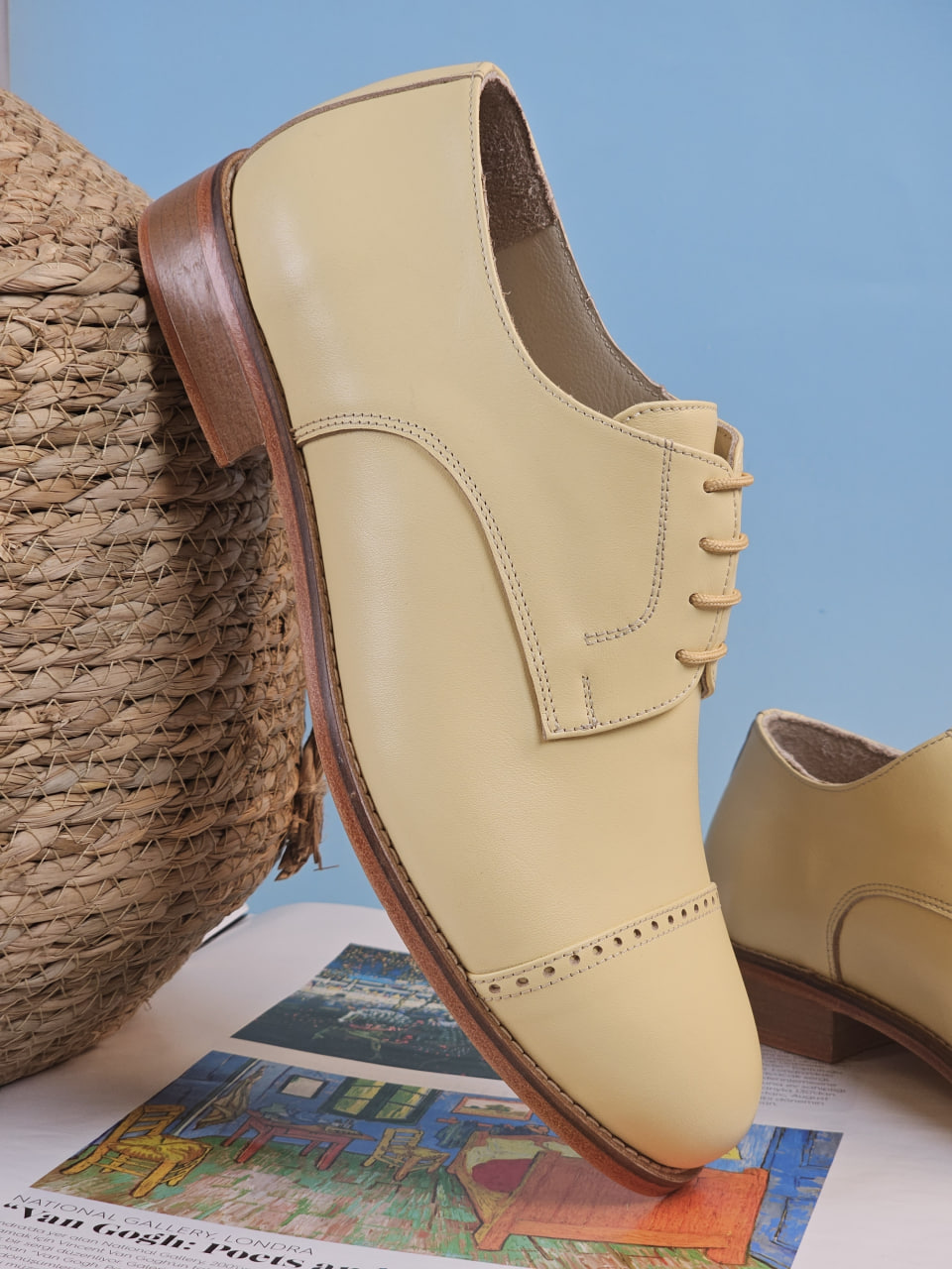 California Lemon Yellow Leather 2 cm heel