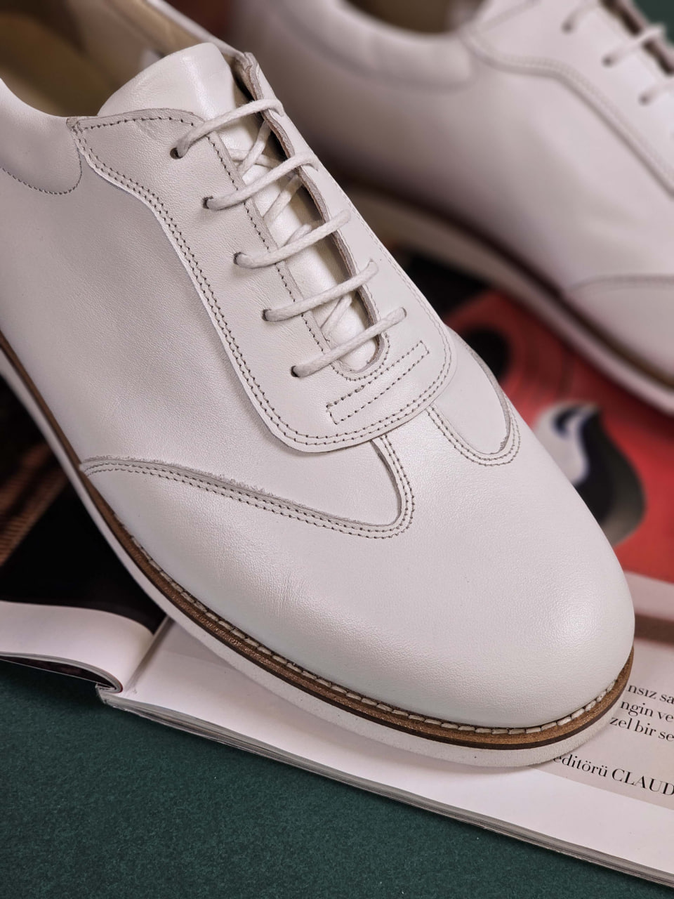 New York White Leather