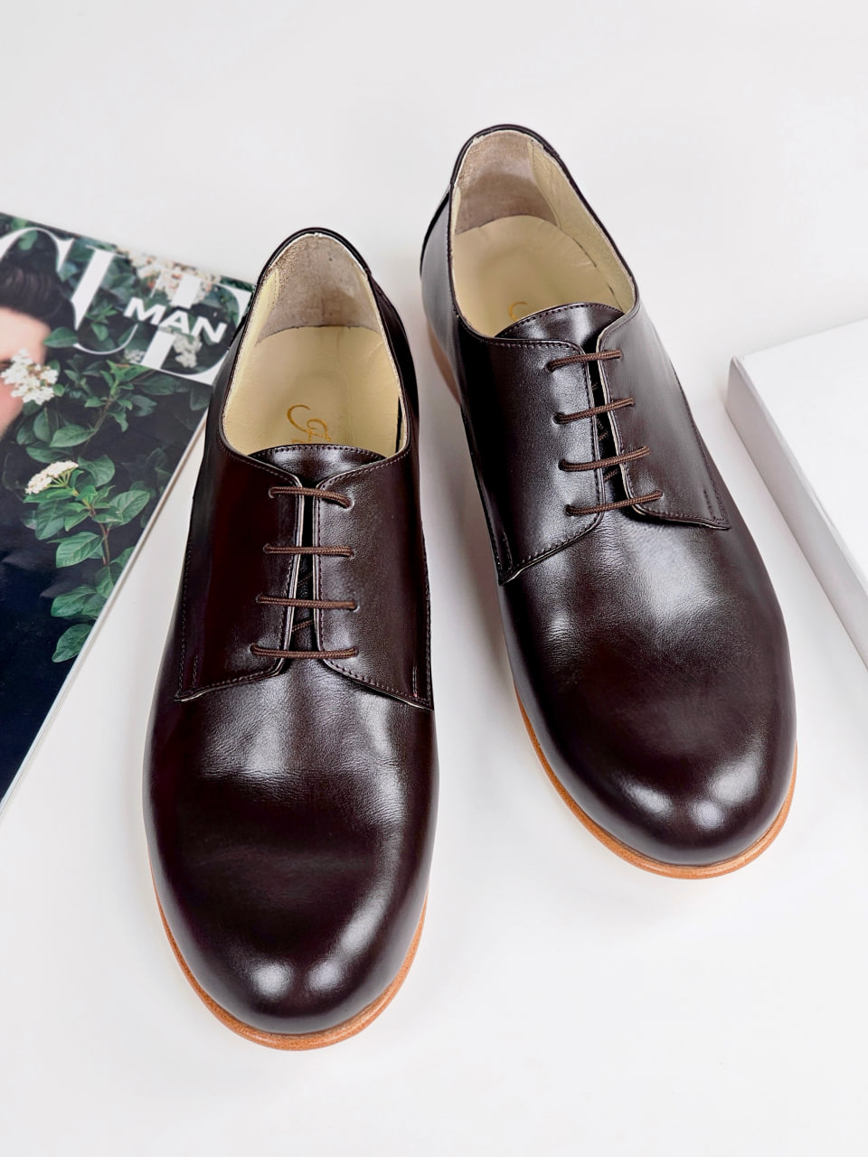 Frankie Soft Dark Chocolate Leather  1.5 heel