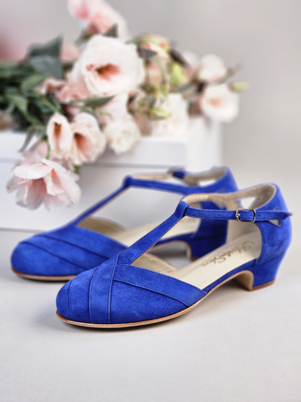 Sugar Blue Suede 4 cm heel