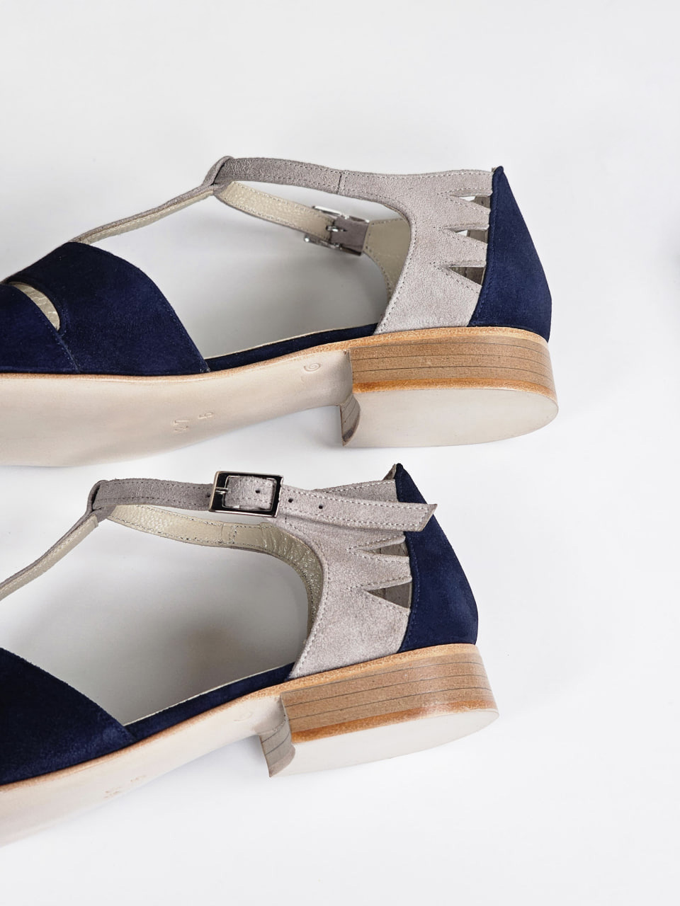 Harmony Dark Blue & Soft Grey Suede 2 cm heel