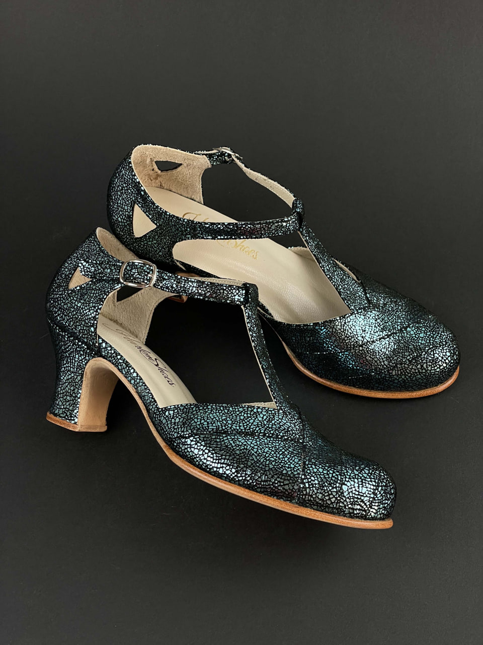 Sugar Blue Stone Suede 6 cm heel