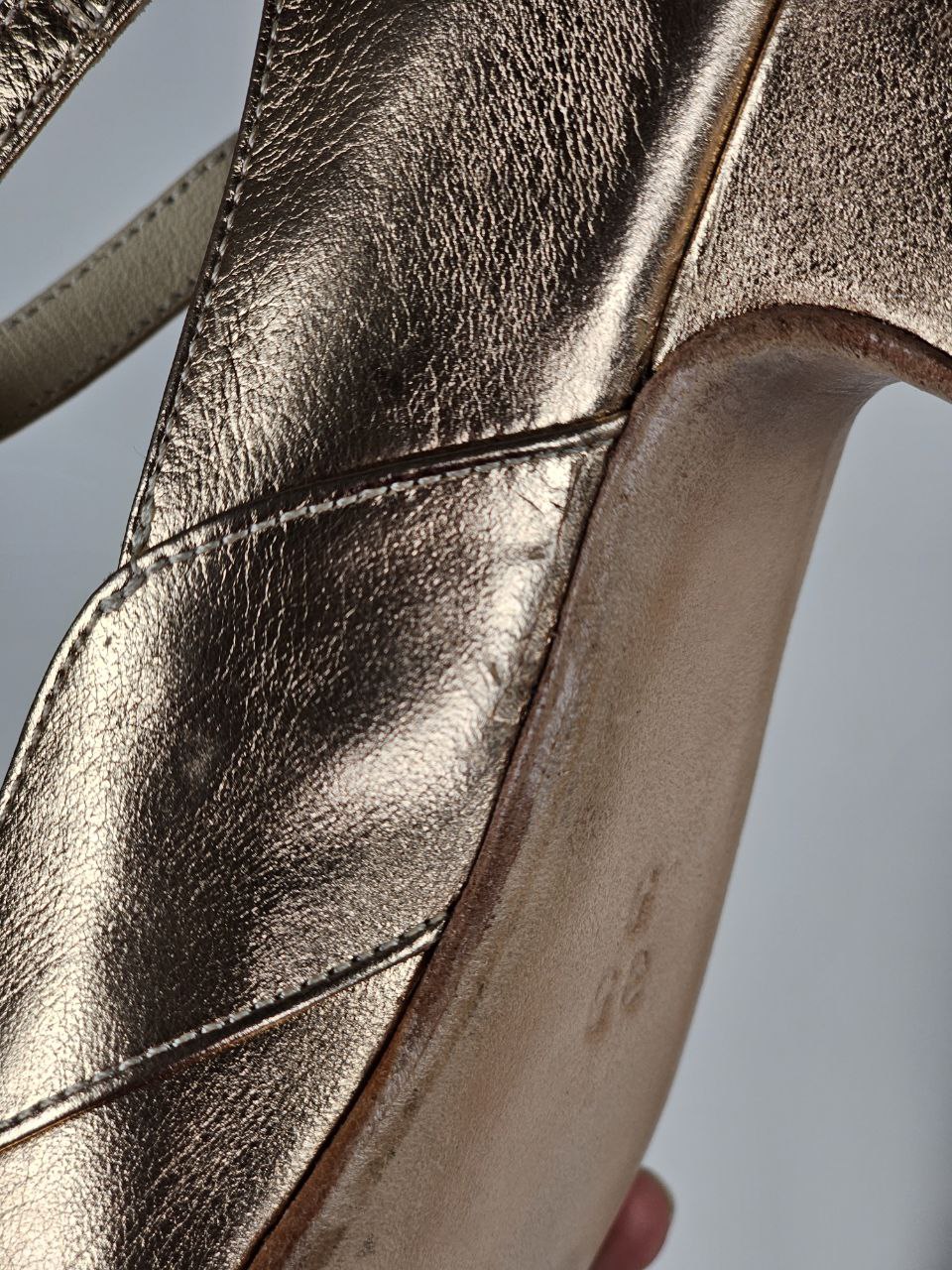 Spring Rose Gold Leather 4 cm heel