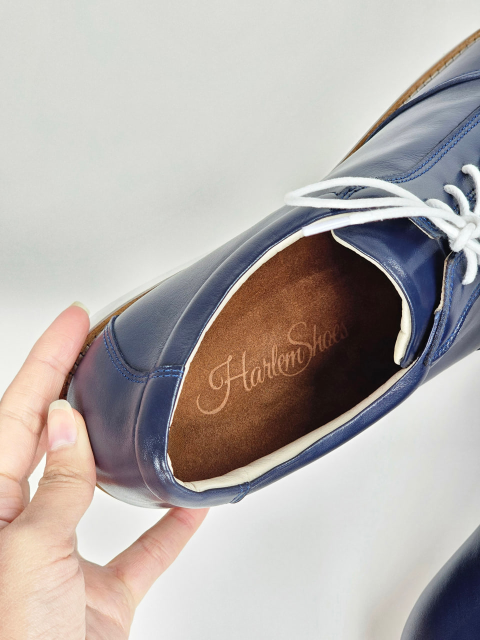 Barefoot New York Dark Blue Leather with Eva sole