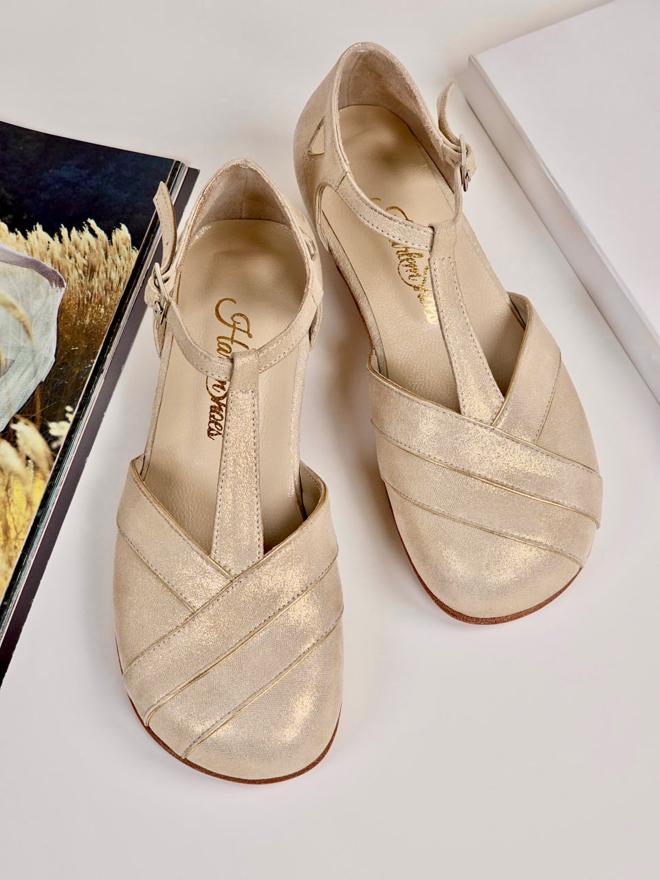 Barefoot Sugar Golden Suede 4 cm heel
