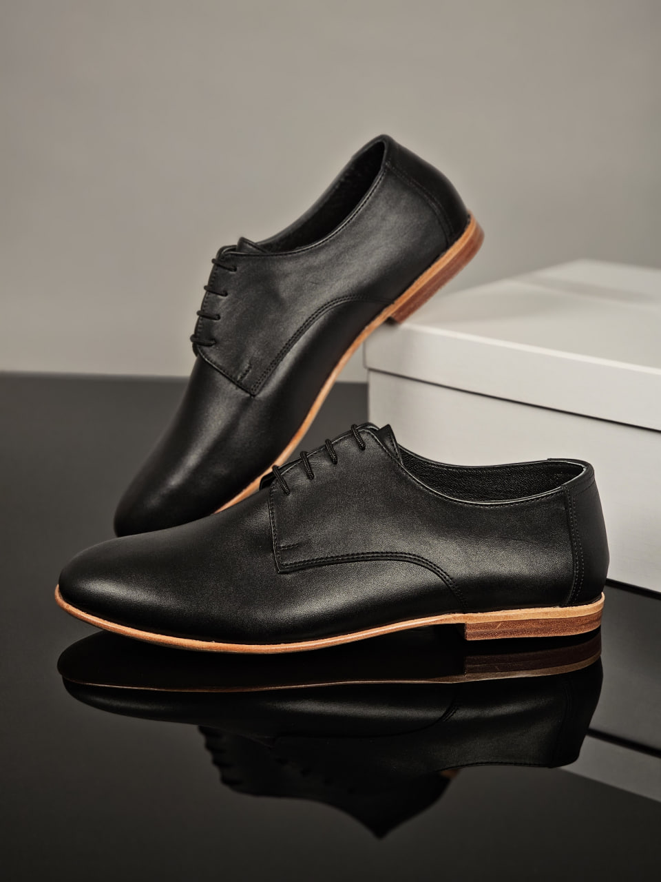 Frankie Soft Black Leather 1 cm heel