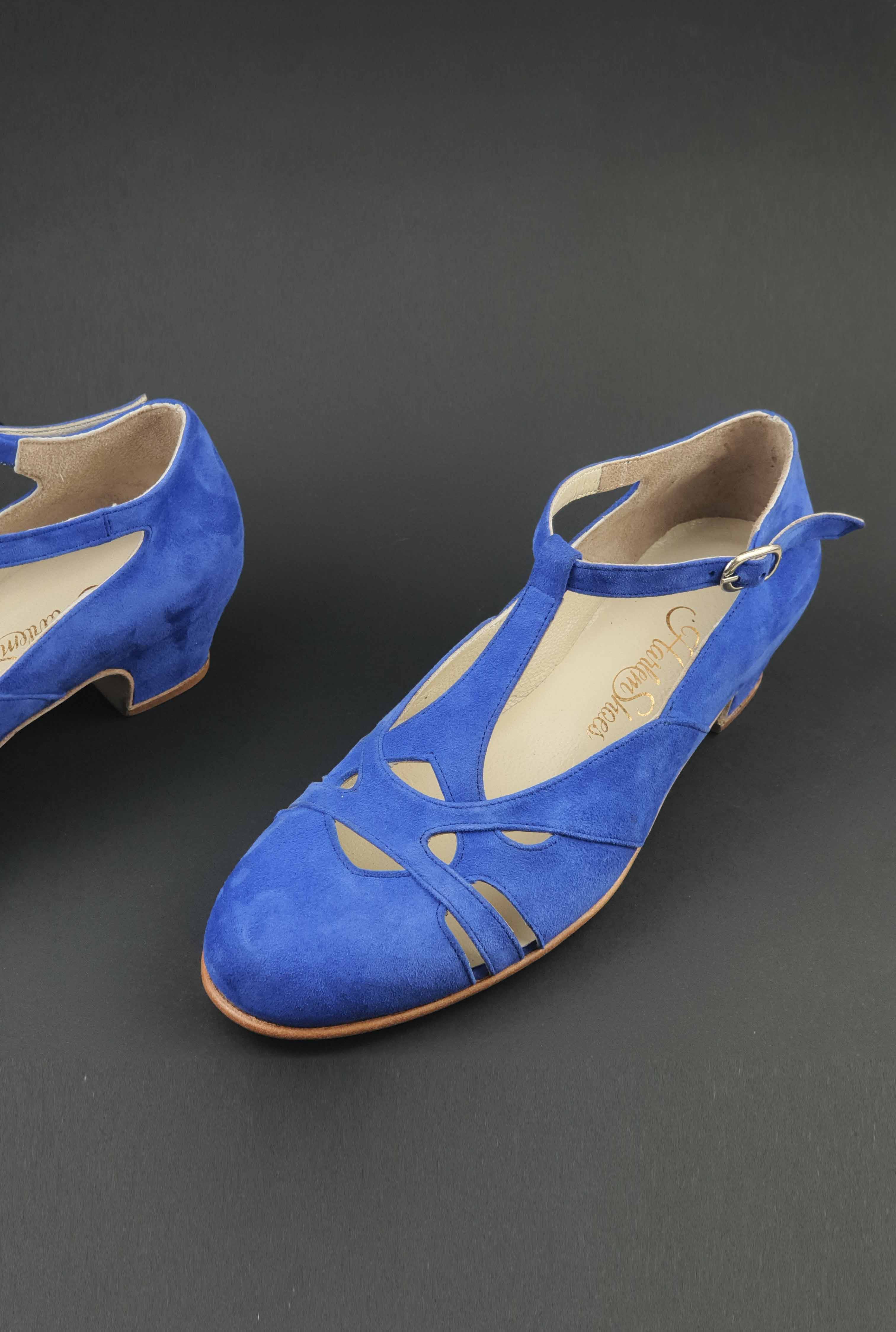 Spring Blue Suede 4 cm heel