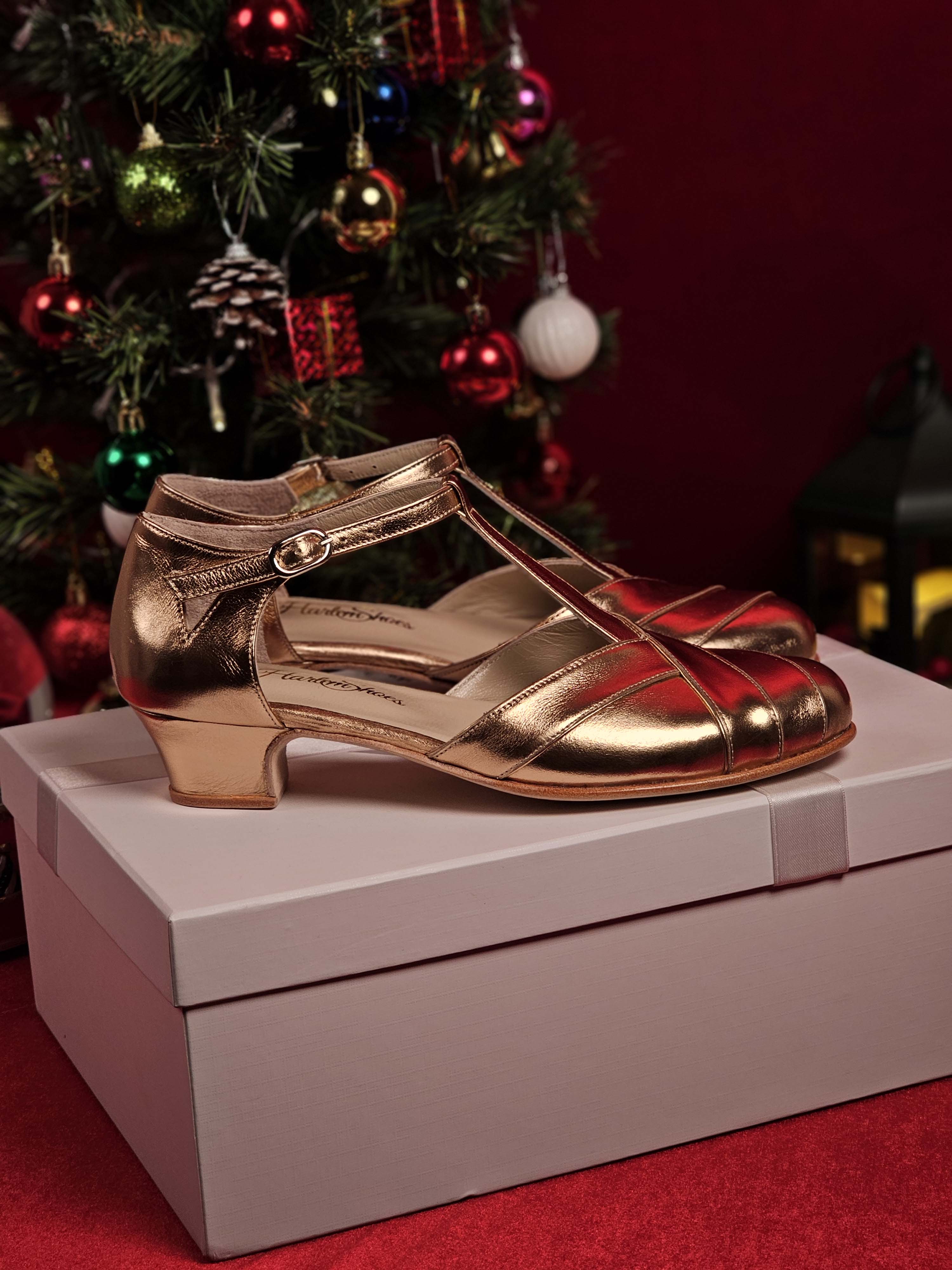 Sugar Rose Gold Leather 4 cm heel