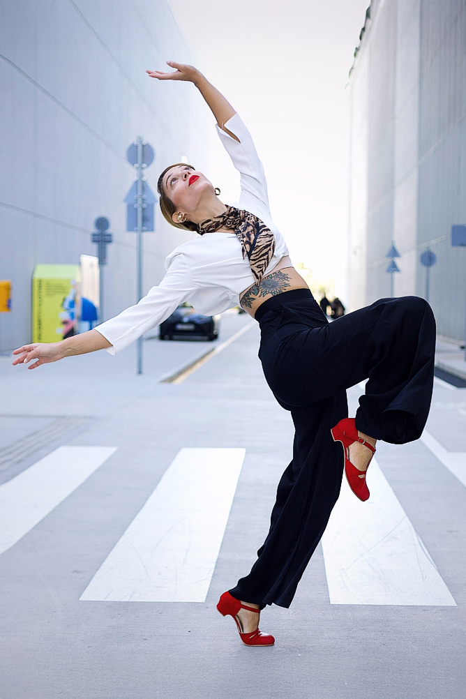 Isabel Red Suede & Leather 3 cm heel