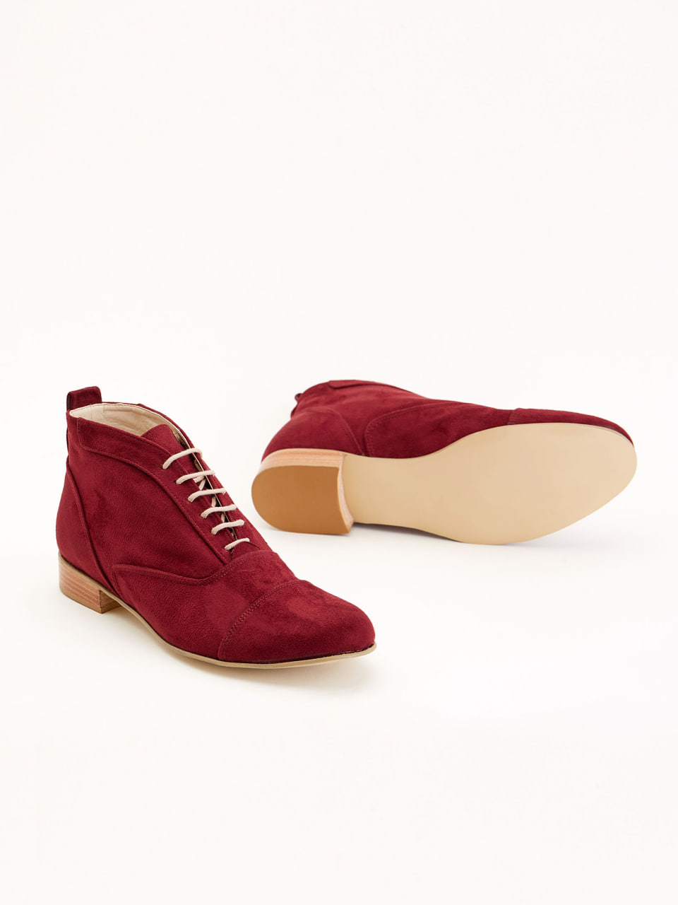 Smooth Boots Bordeaux Suede 2 cm heel