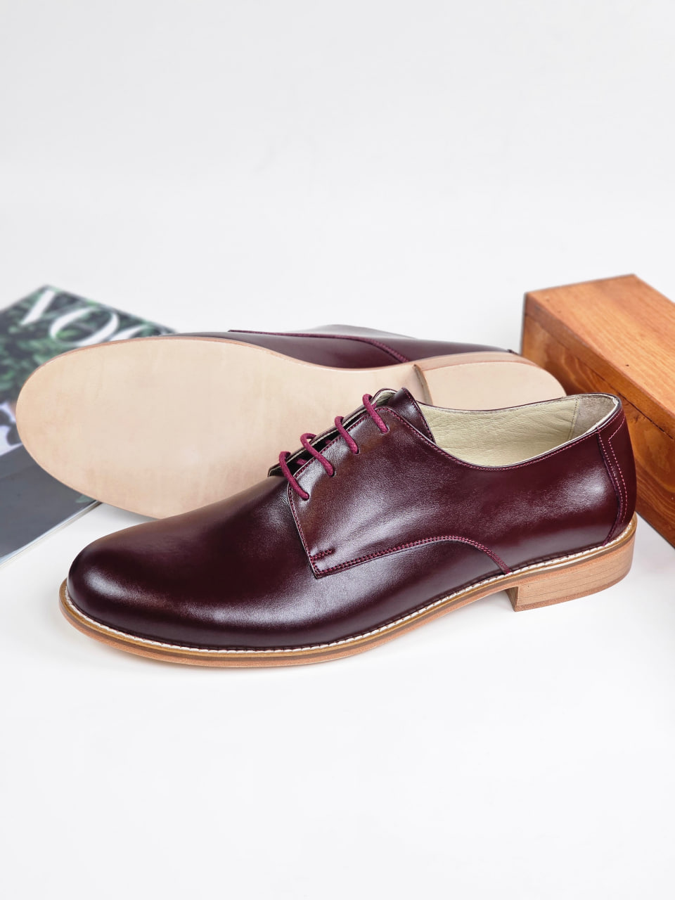 Frankie Classy Bordeaux Leather 2 cm heel