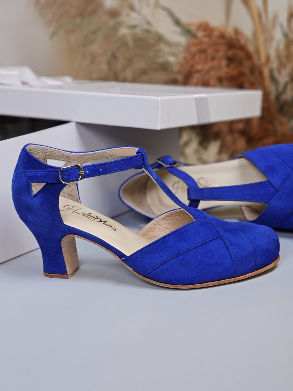 Sugar Blue Suede 6 cm heel