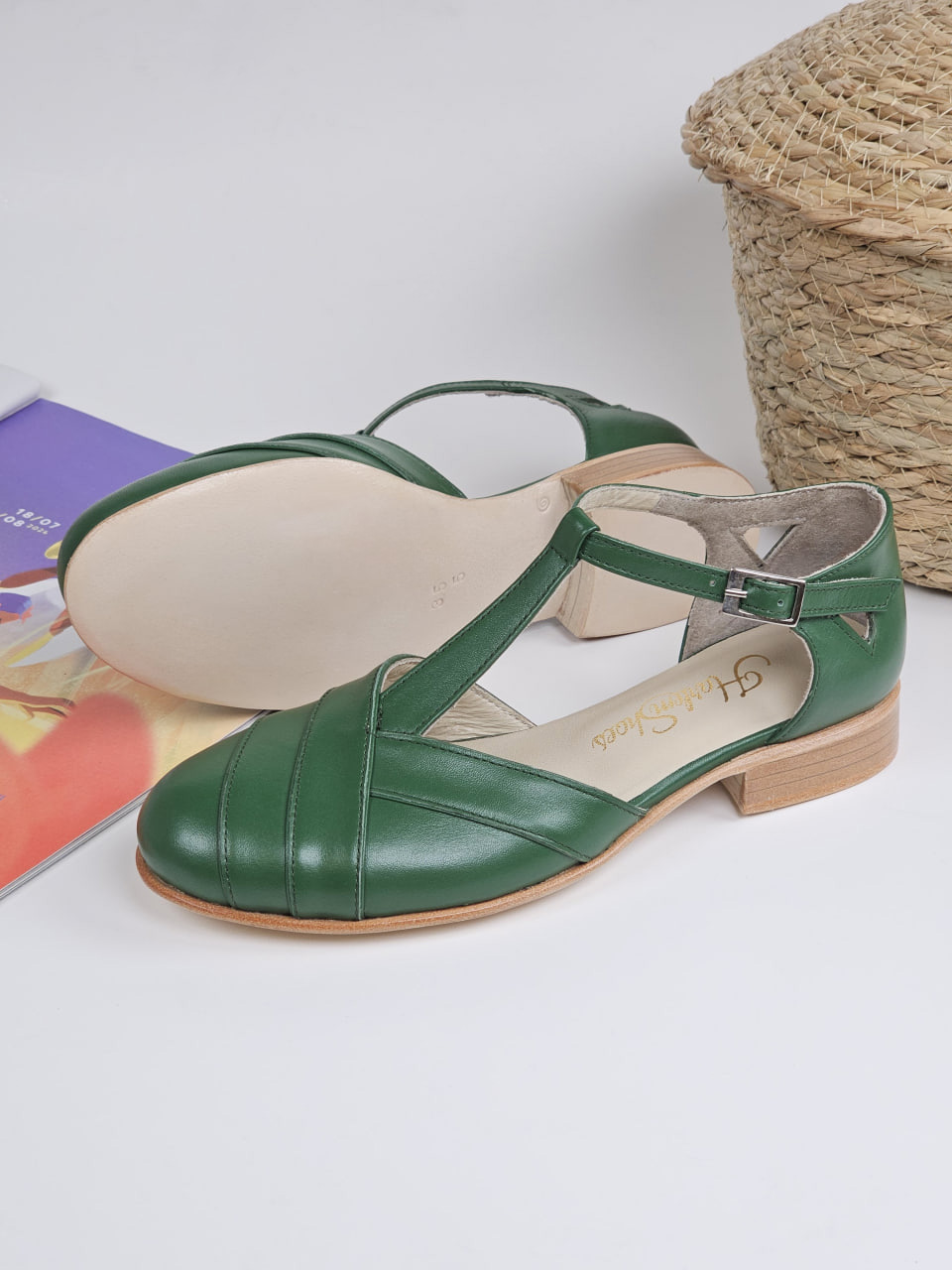 Sugar Apple Green Leather 2 cm heel