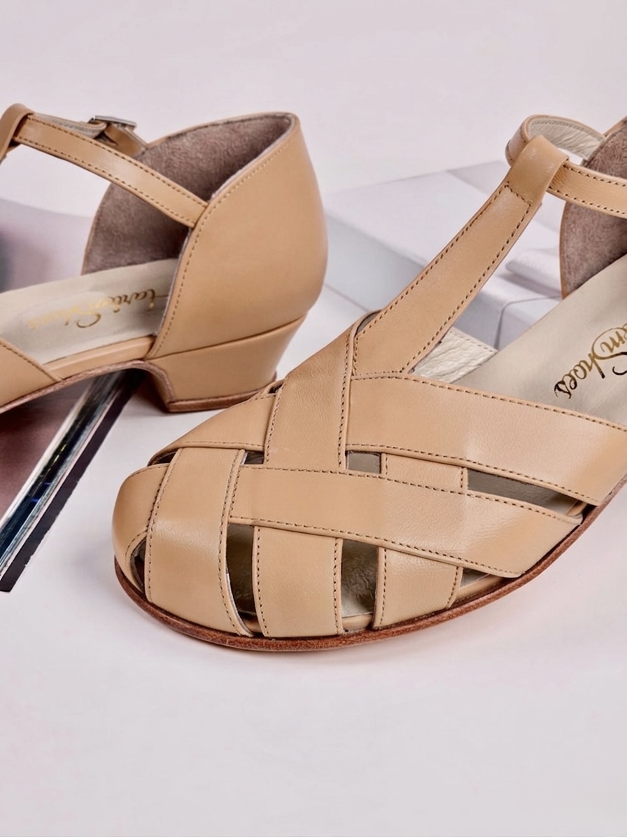 Barefoot Summer Tan Leather 4 cm heel