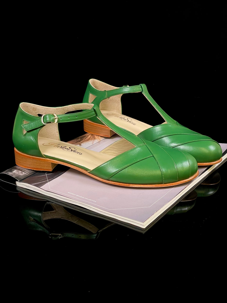 Sugar Avocado Green Leather 2 cm heel