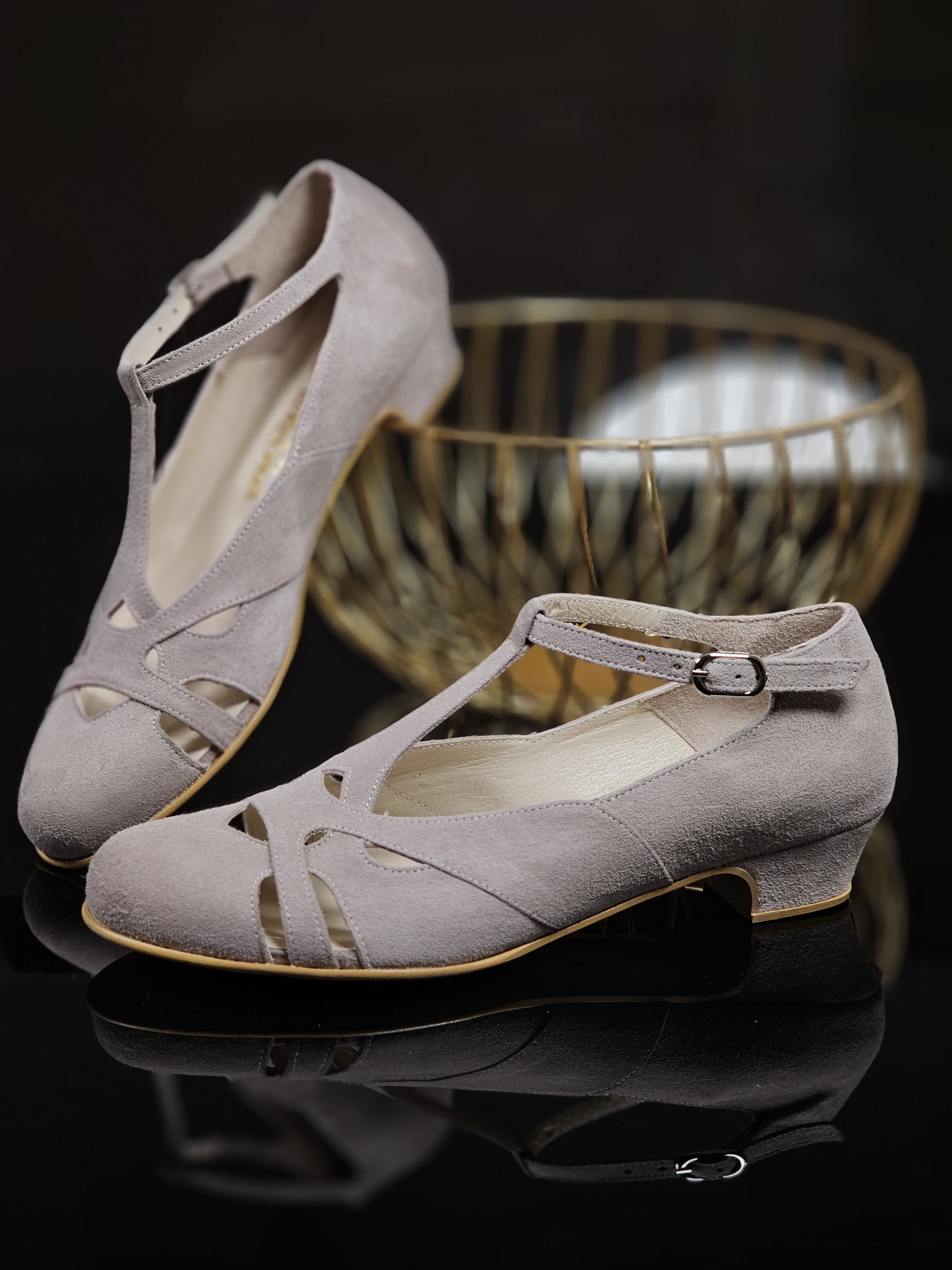 Spring Soft Grey Suede 4 cm heel