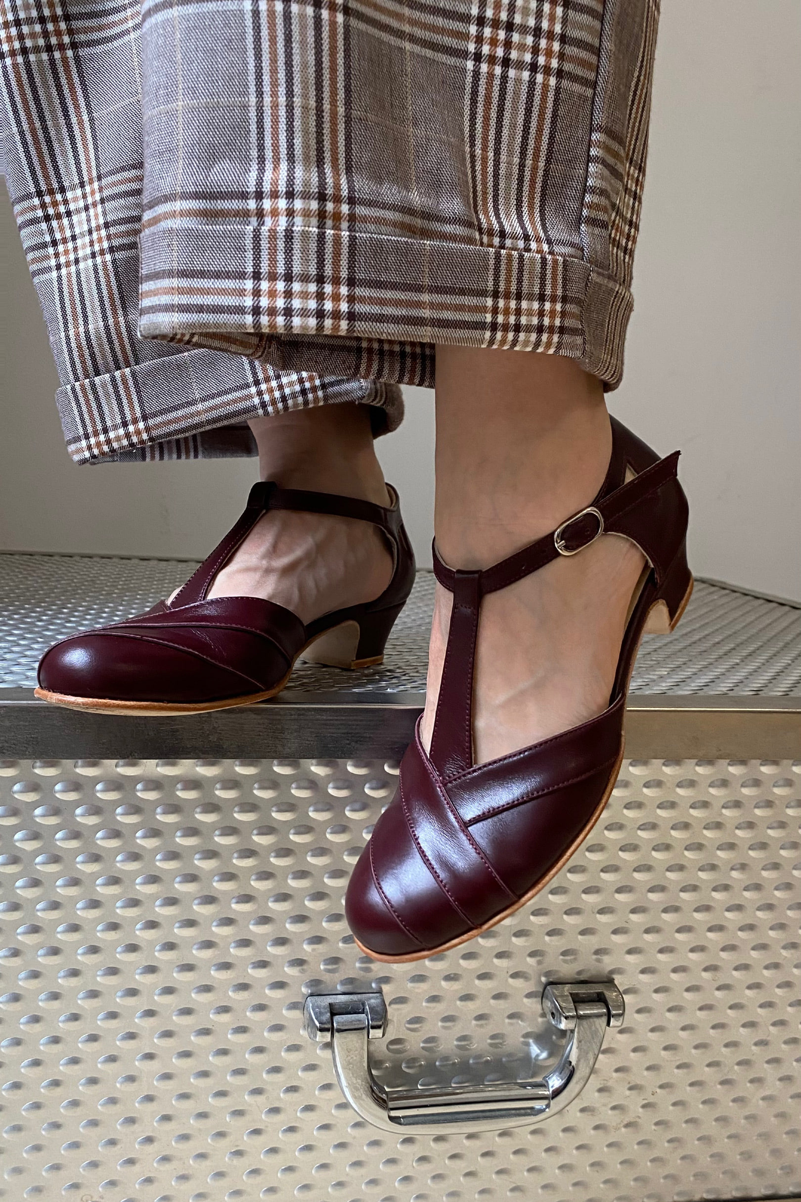 Sugar Bordeaux Leather 4 cm heel