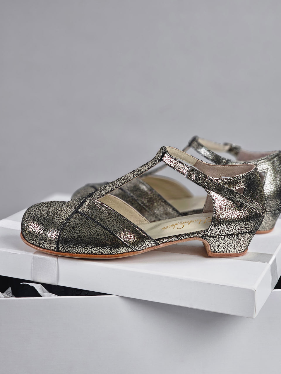 Barefoot Sugar Grey Stone 3 cm heel