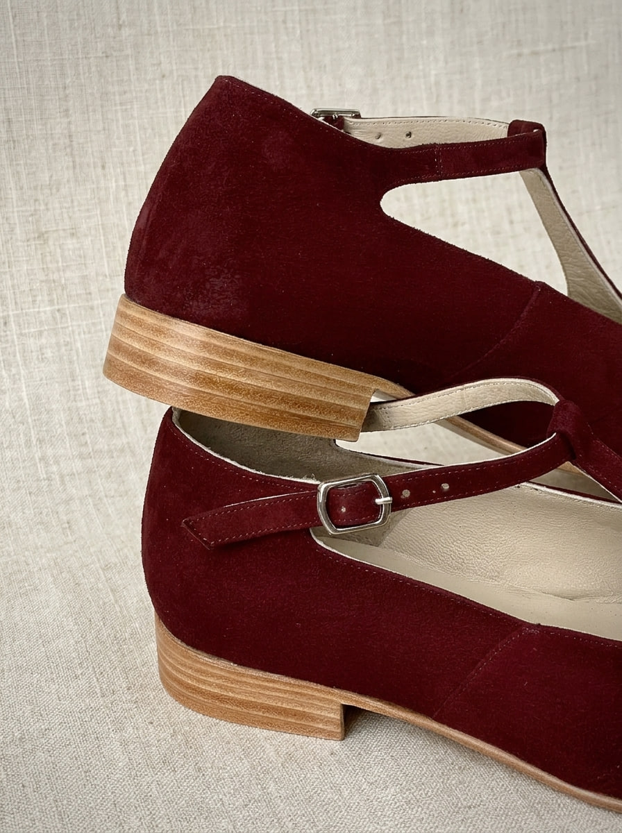 Spring Bordeaux Suede 2 cm heel