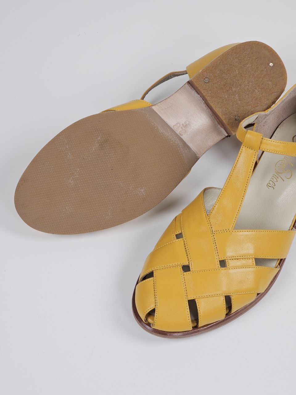 Summer Yellow Leather 1.5 cm heel