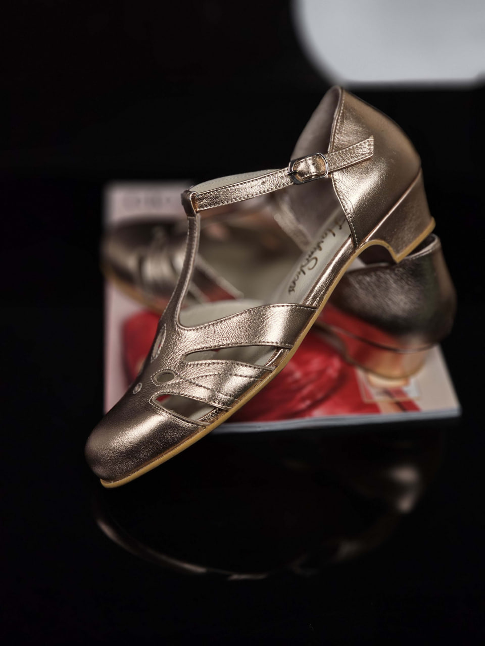 Rosy Rose Gold Leather 3 cm heel