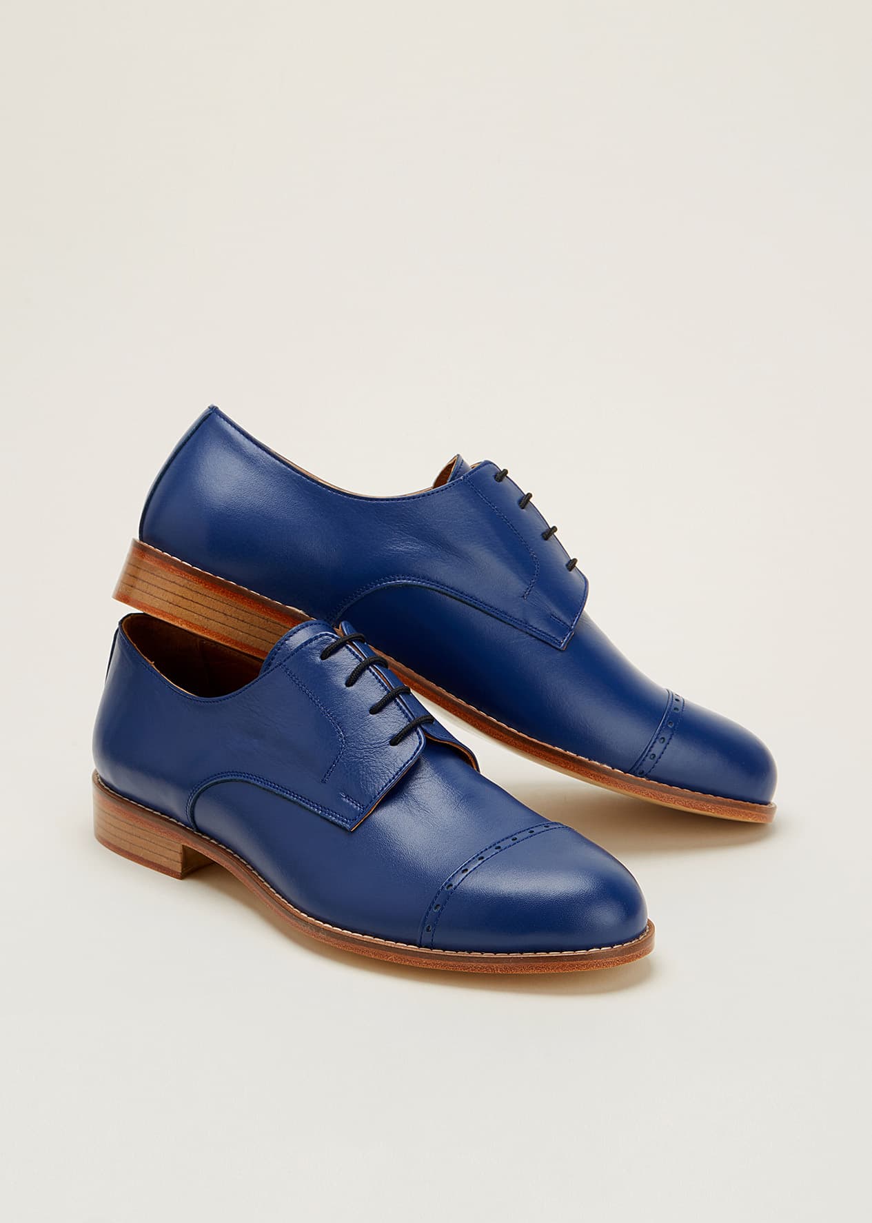 California Blue Leather 2 cm heel