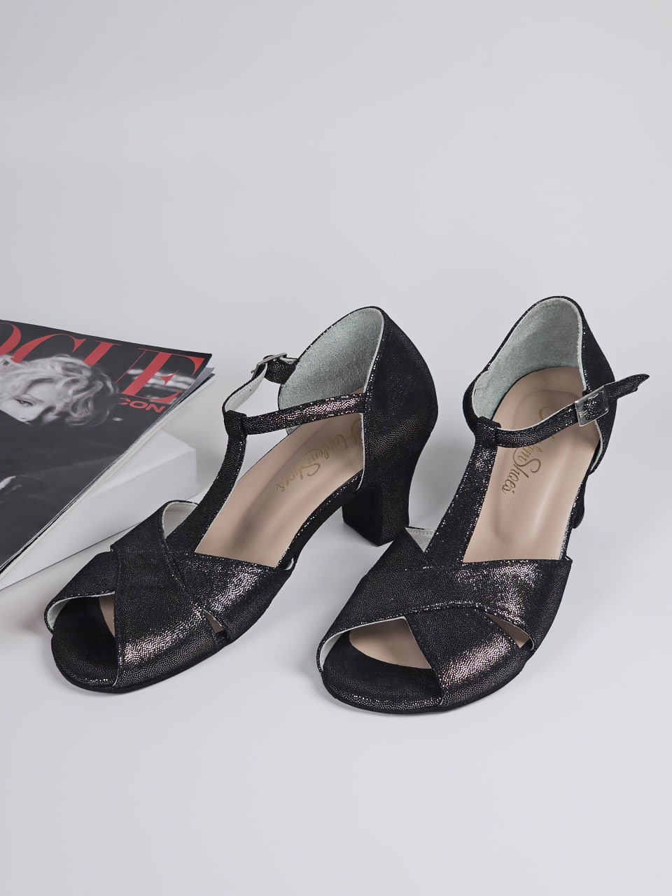 Barefoot Doris Silver Rain Suede 6 cm heel