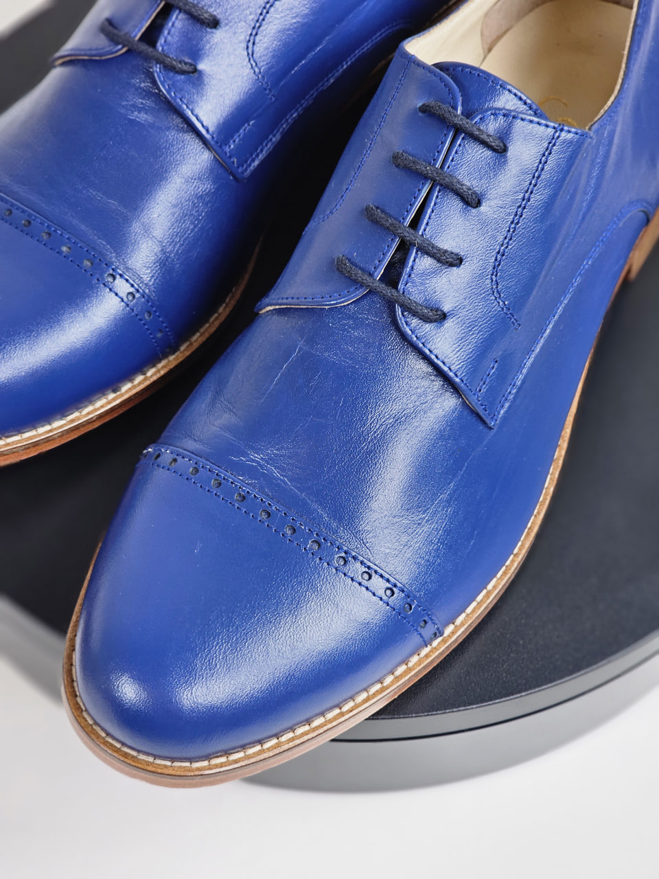California Blue Leather 2 cm heel