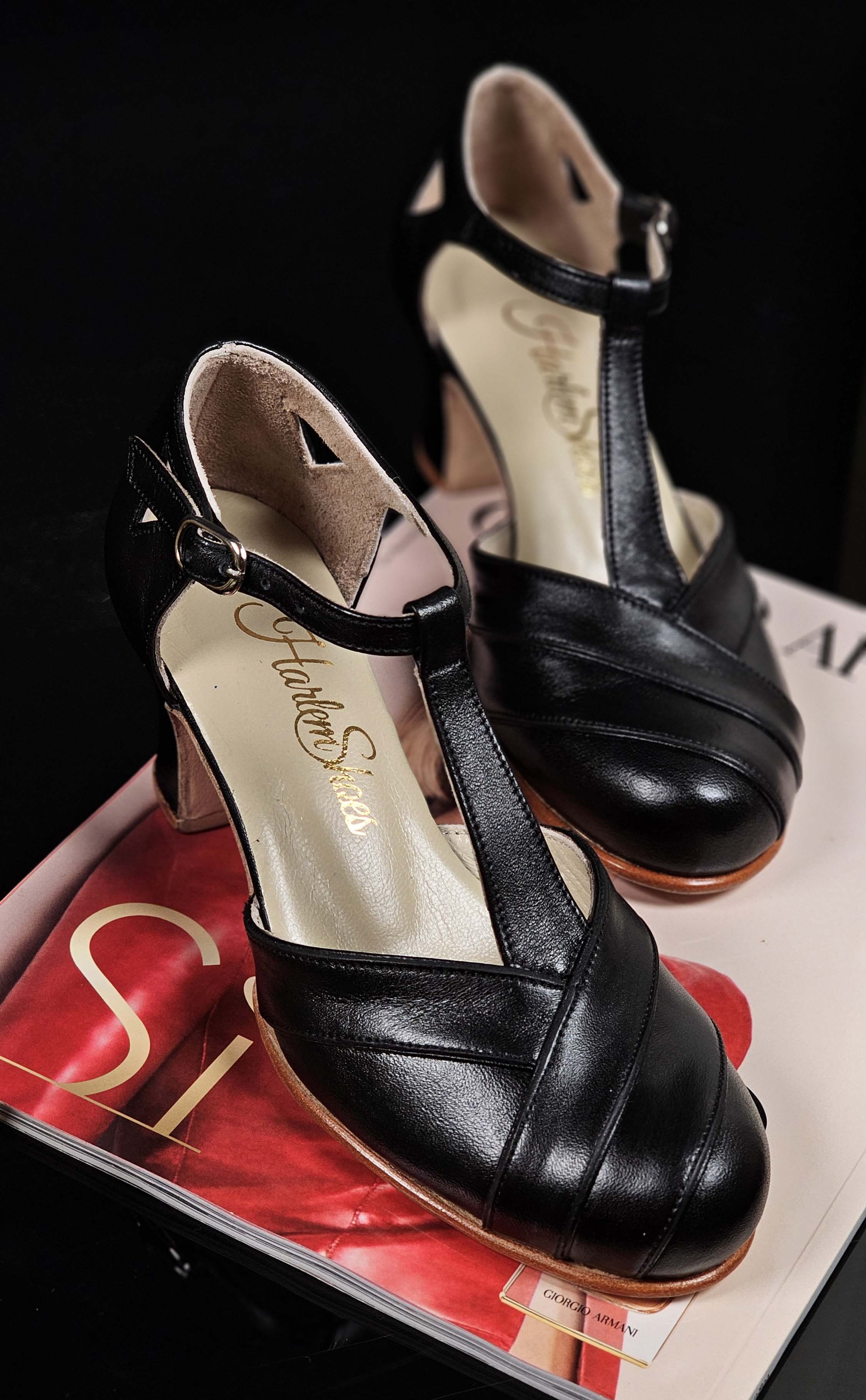 Sugar Black Leather 6 cm heel