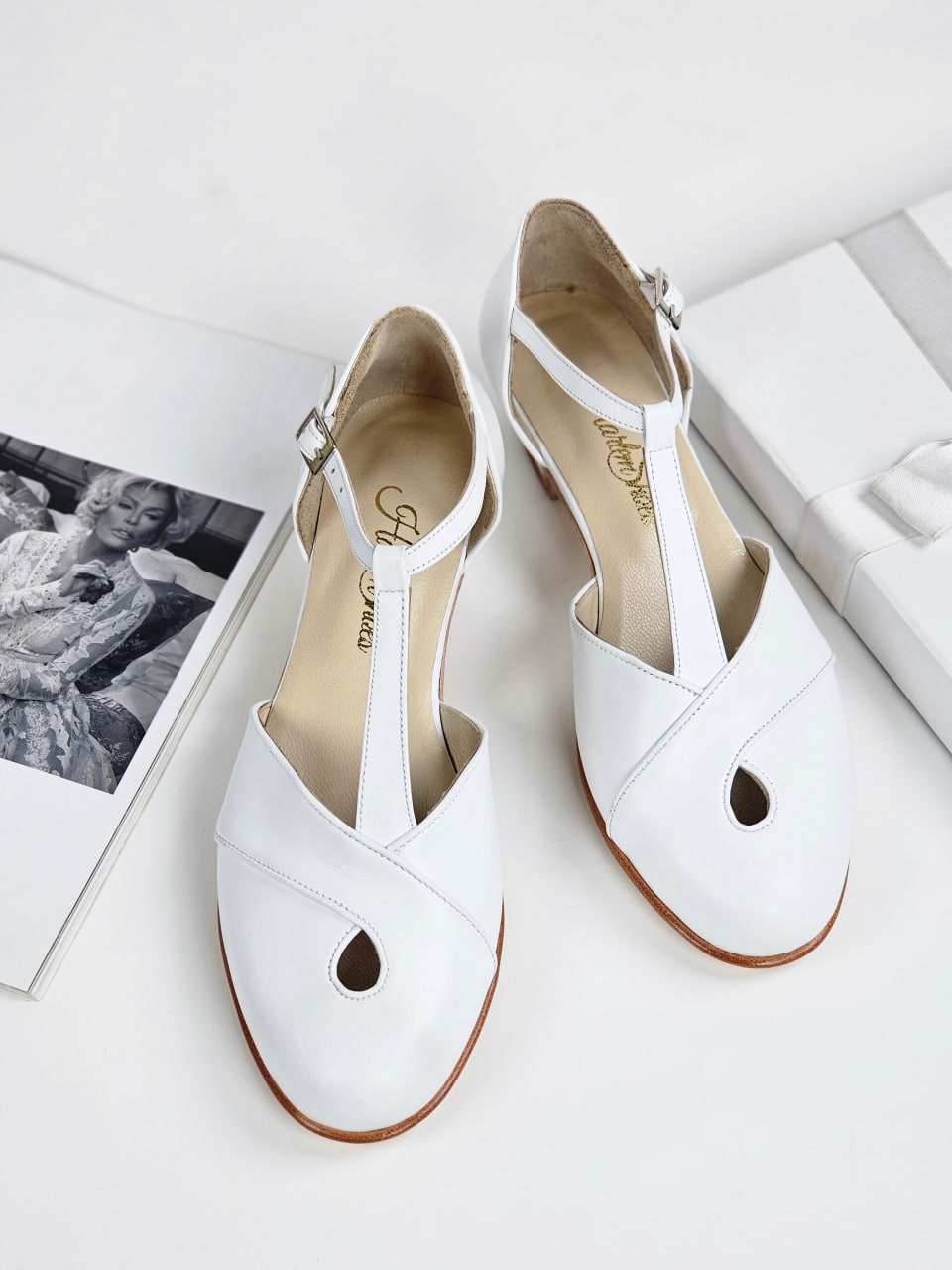 Muse White Leather 4 cm heel