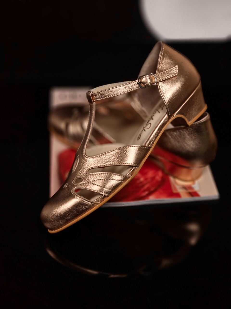 Rosy Rose Gold Leather 3 cm heel