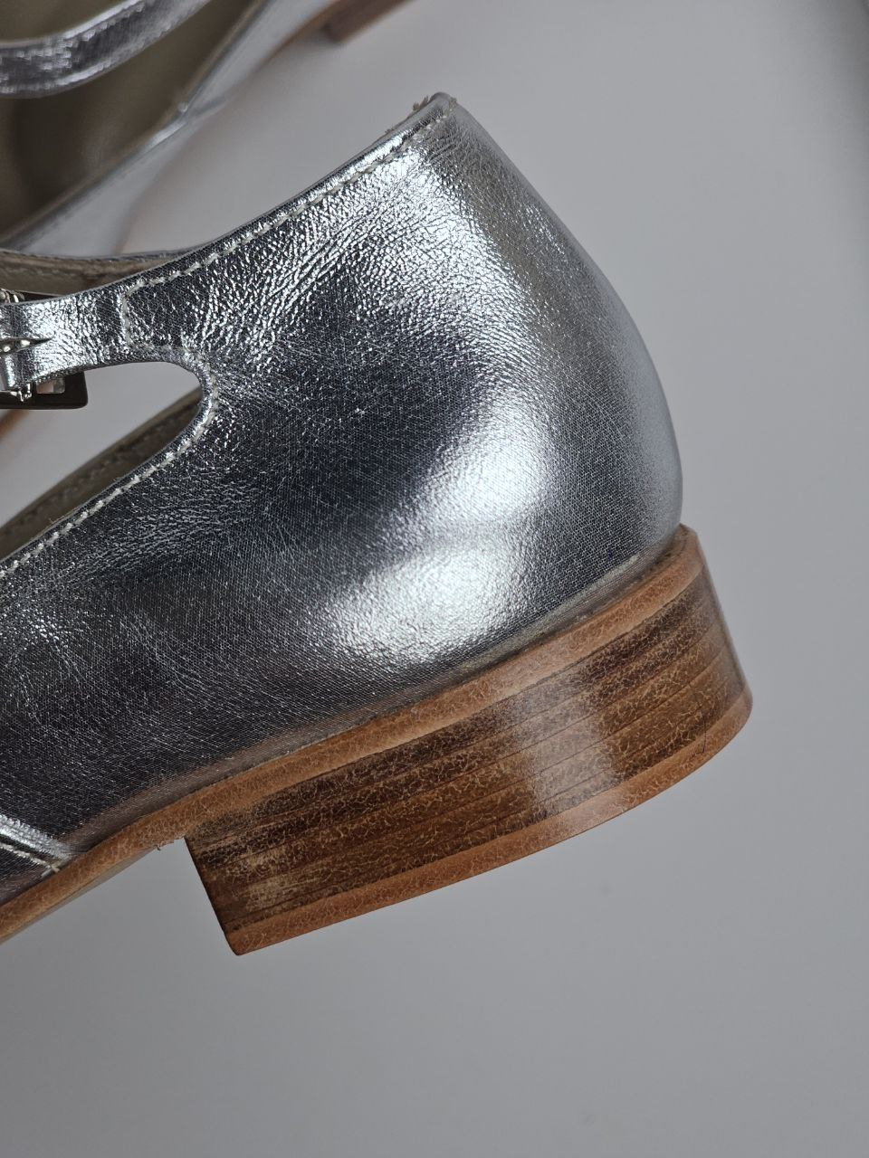 Spring Silver Leather 2cm heel