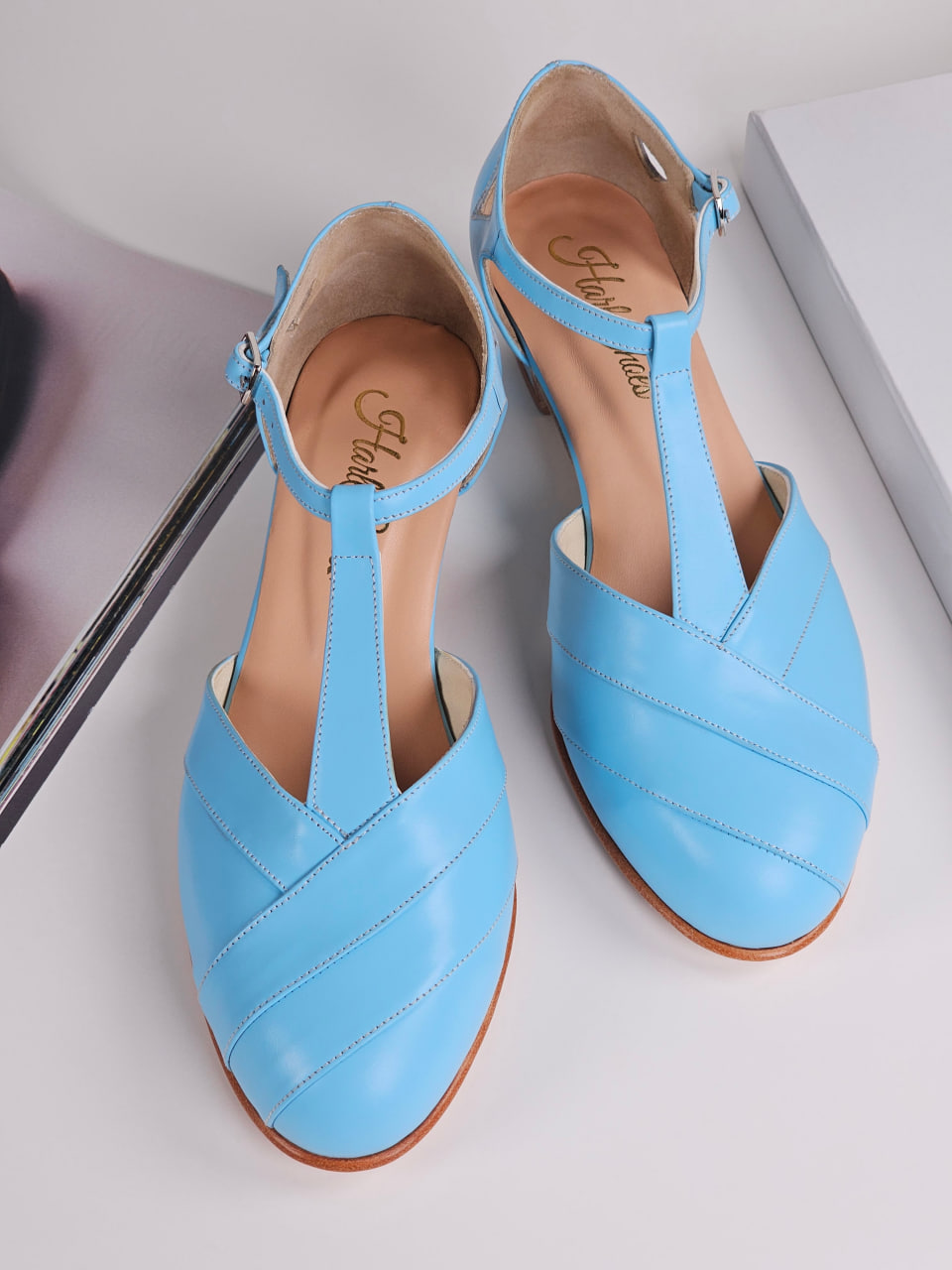 Sugar Baby Blue Leather 4 cm heel