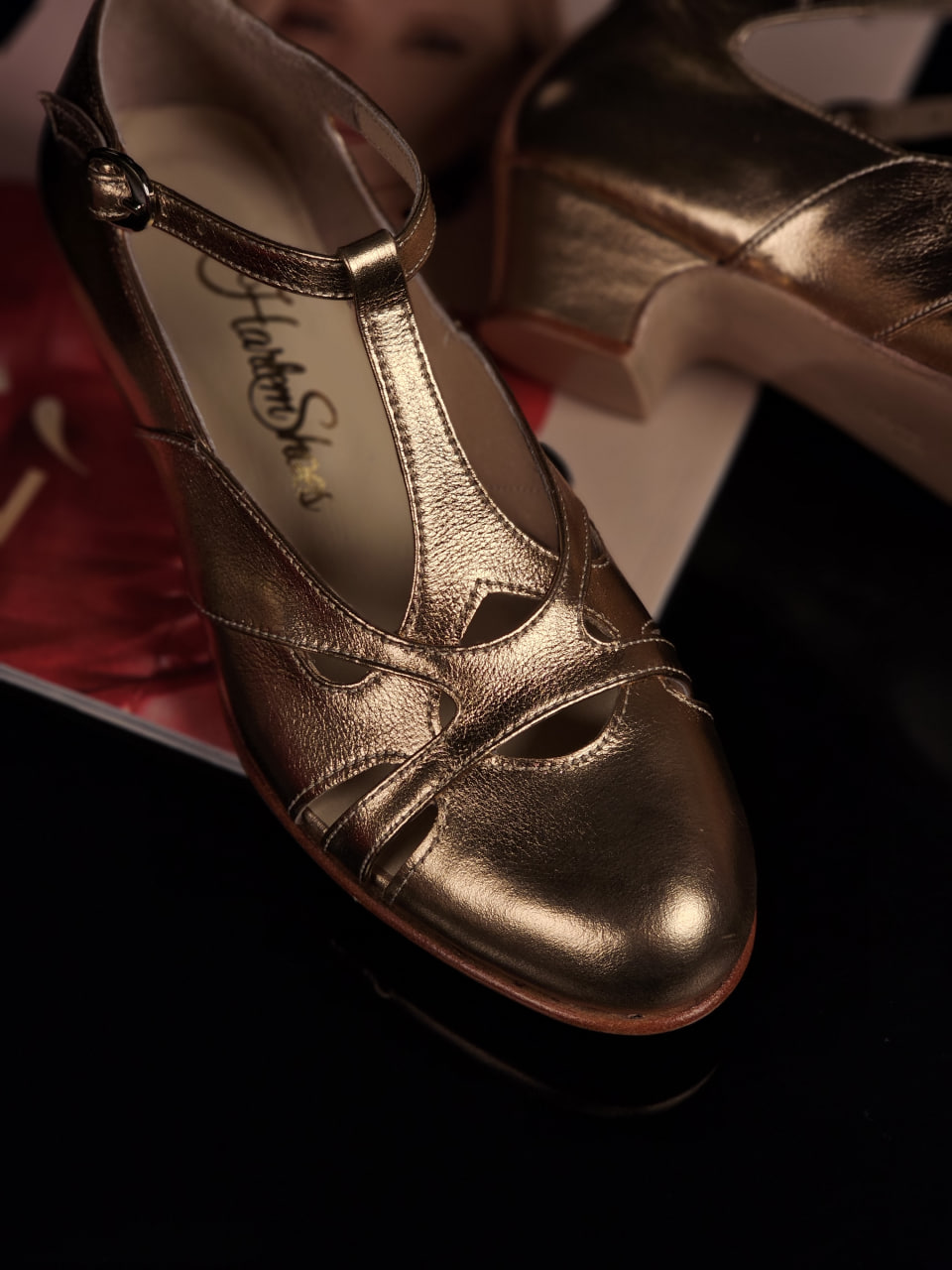 Spring Rose Gold Leather 4 cm heel