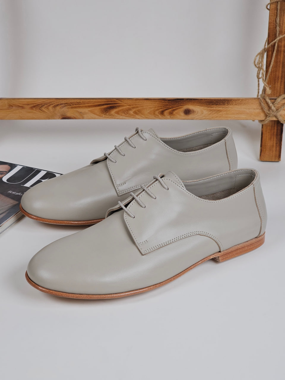 Frankie Soft Beige Leather 1 cm heel