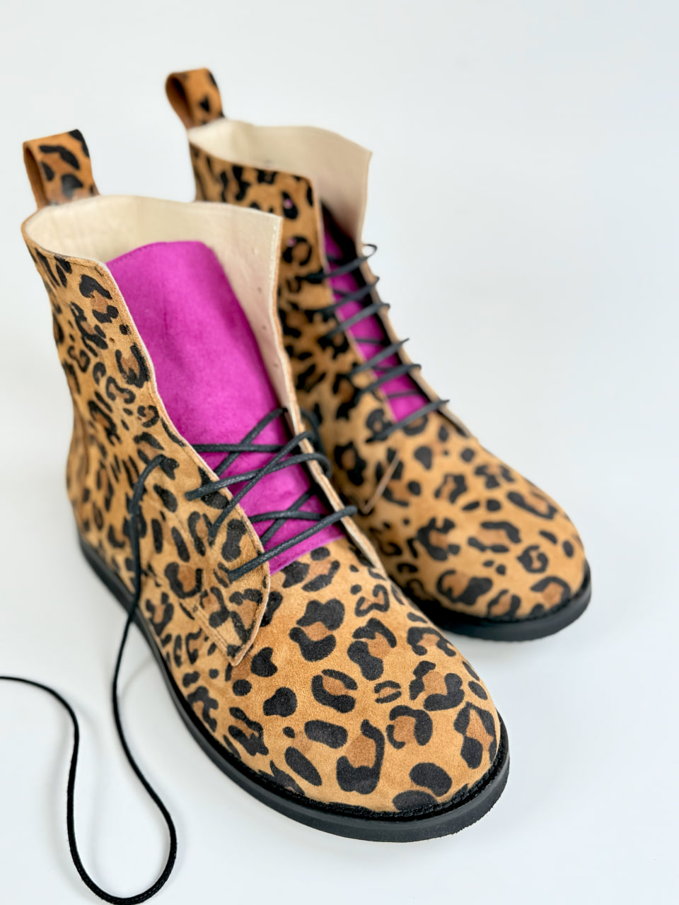 Harlem Boots Leopard Suede & Violet Tongue | HS × LaTasha Barnes Edition