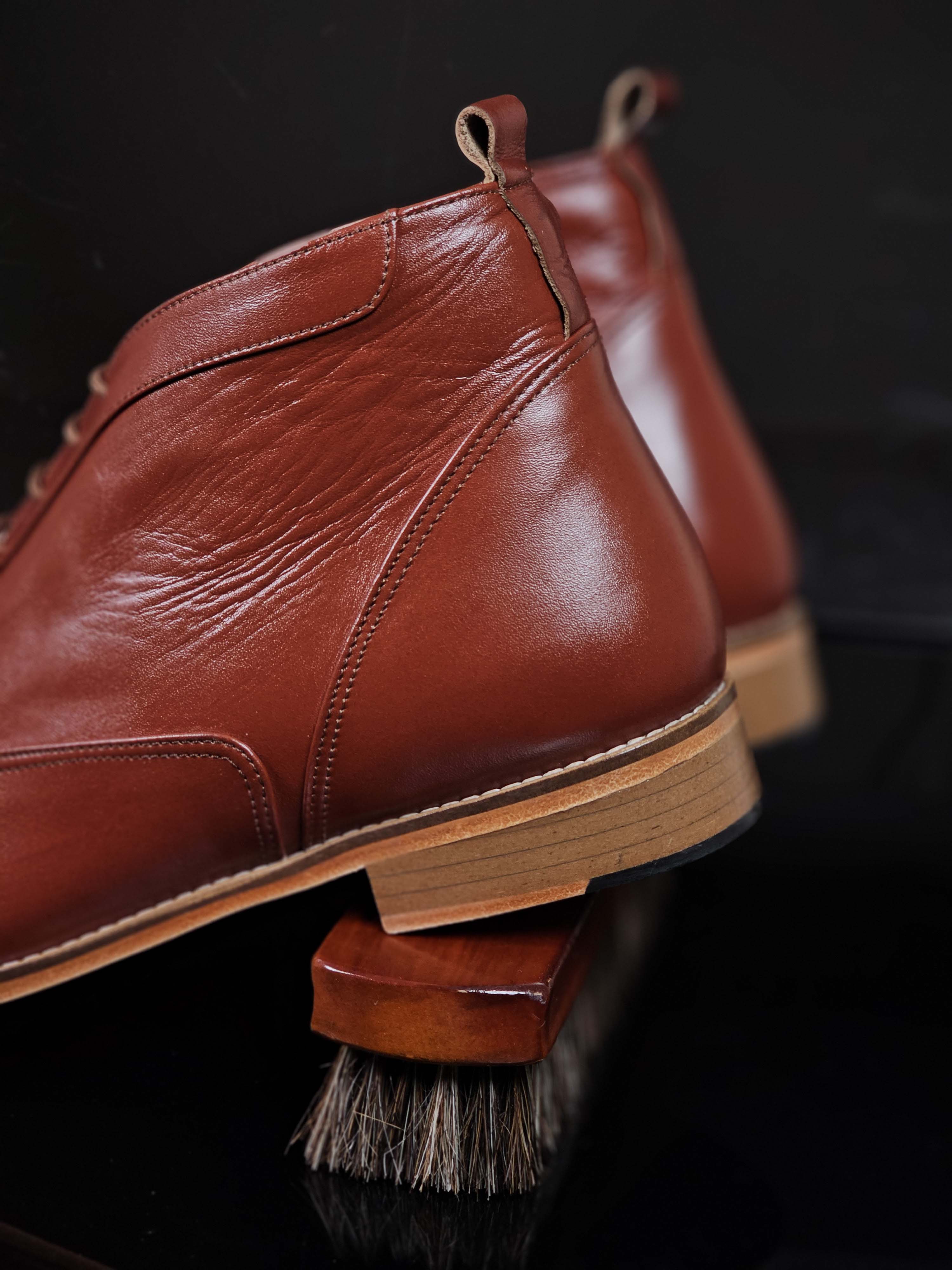 Smooth Boots Brown Leather 2 cm heel