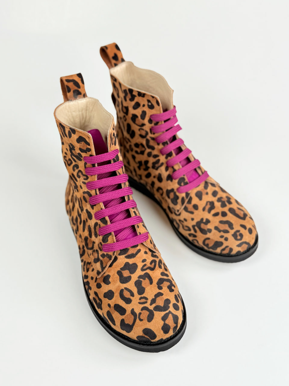 Harlem Boots Leopard Suede & Purple Tongue | HS × LaTasha Barnes Edition