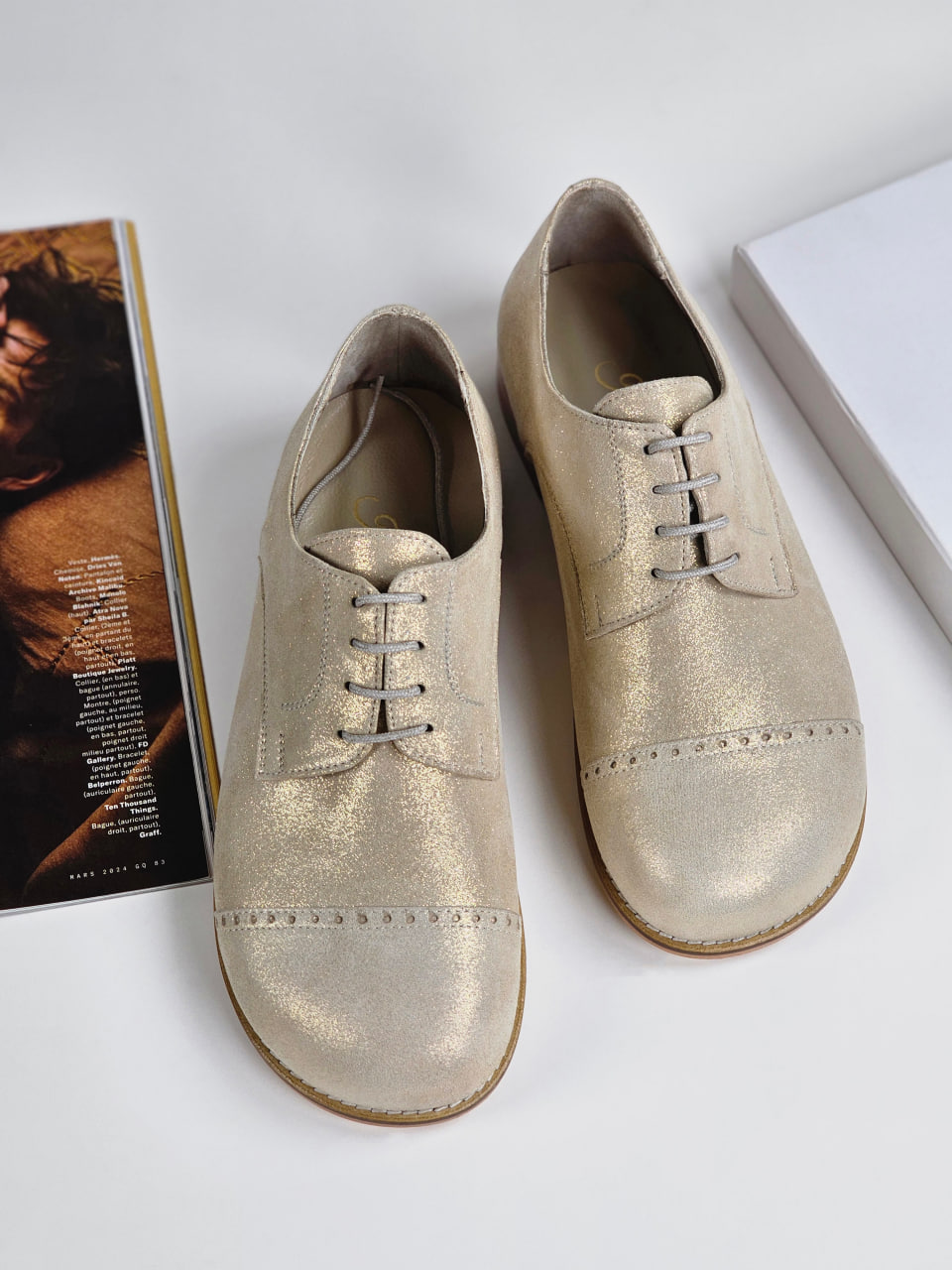 Barefoot California Golden Suede 2 cm heel