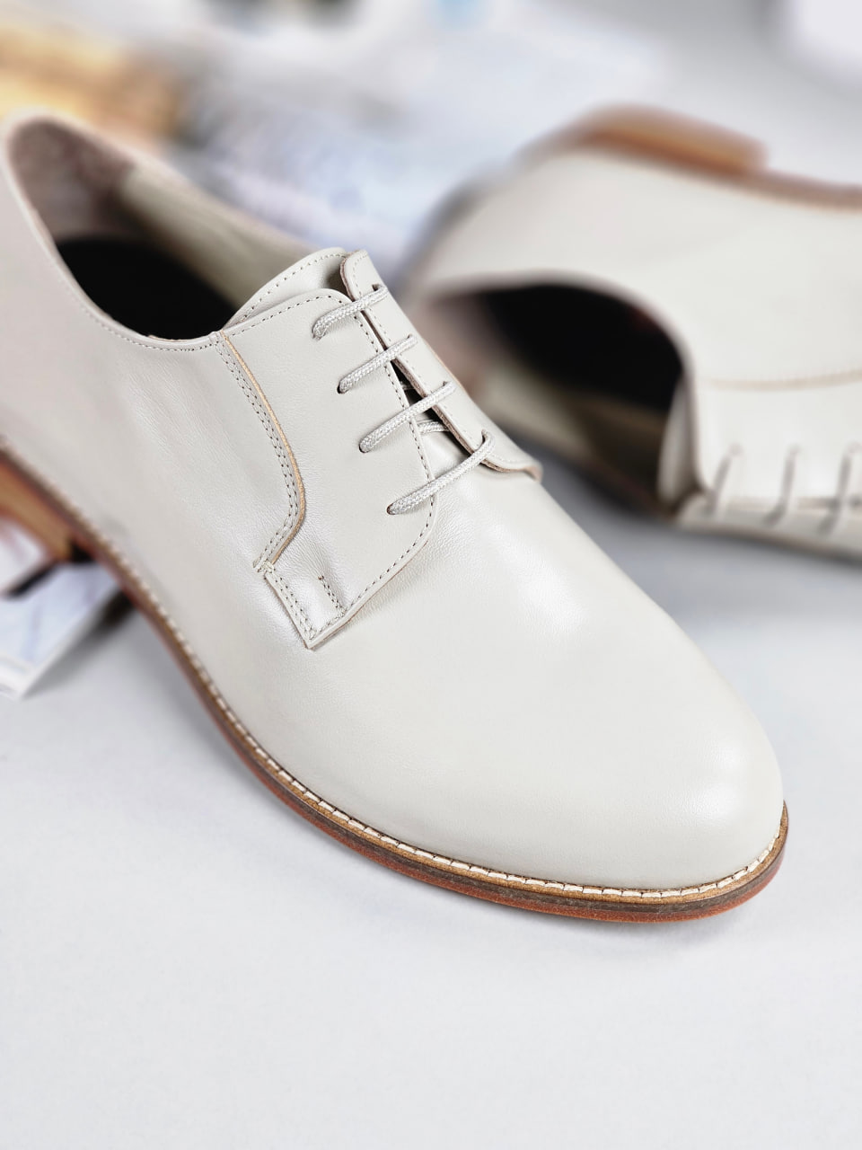 Jazz Slide Beige Leather 2 cm heel